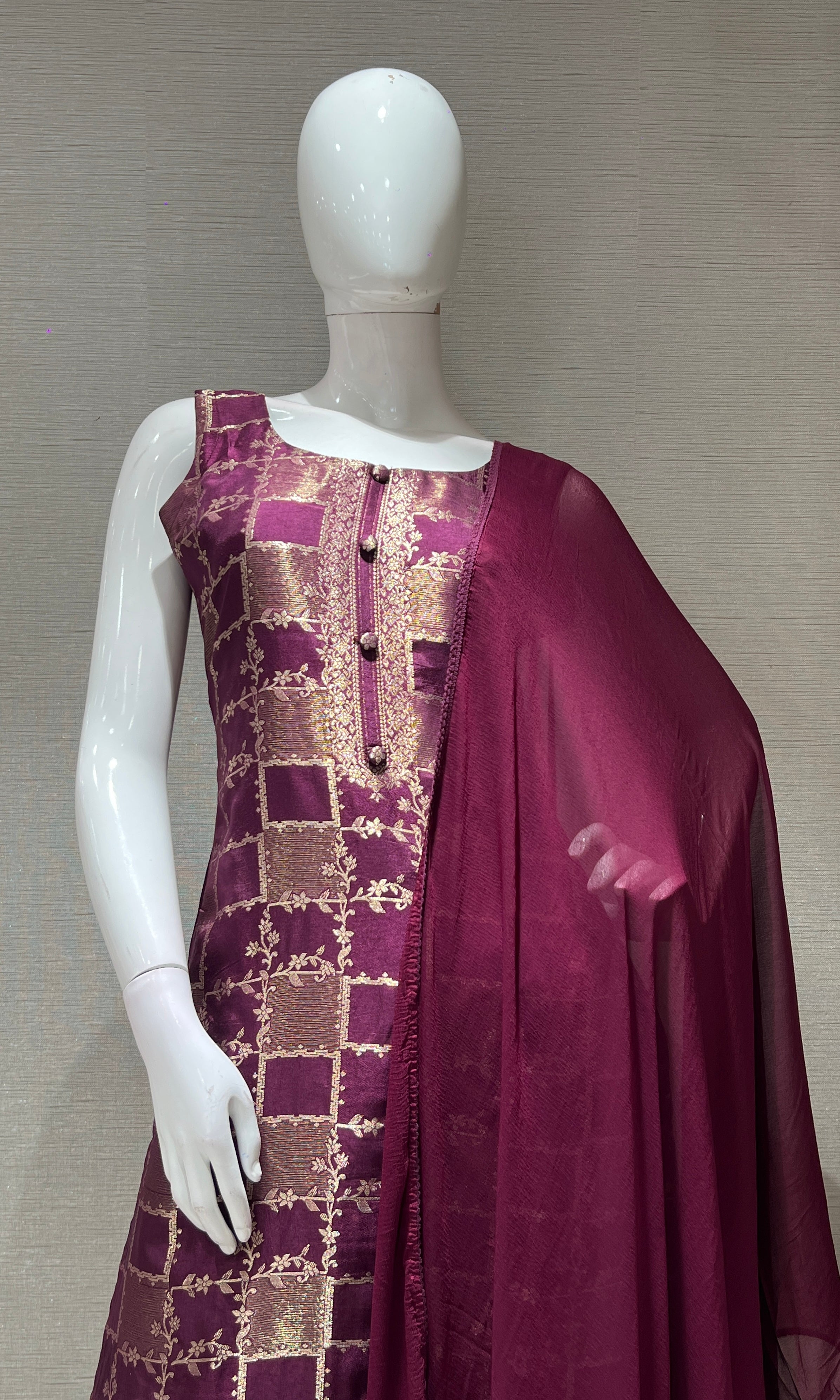 Wine kurta set