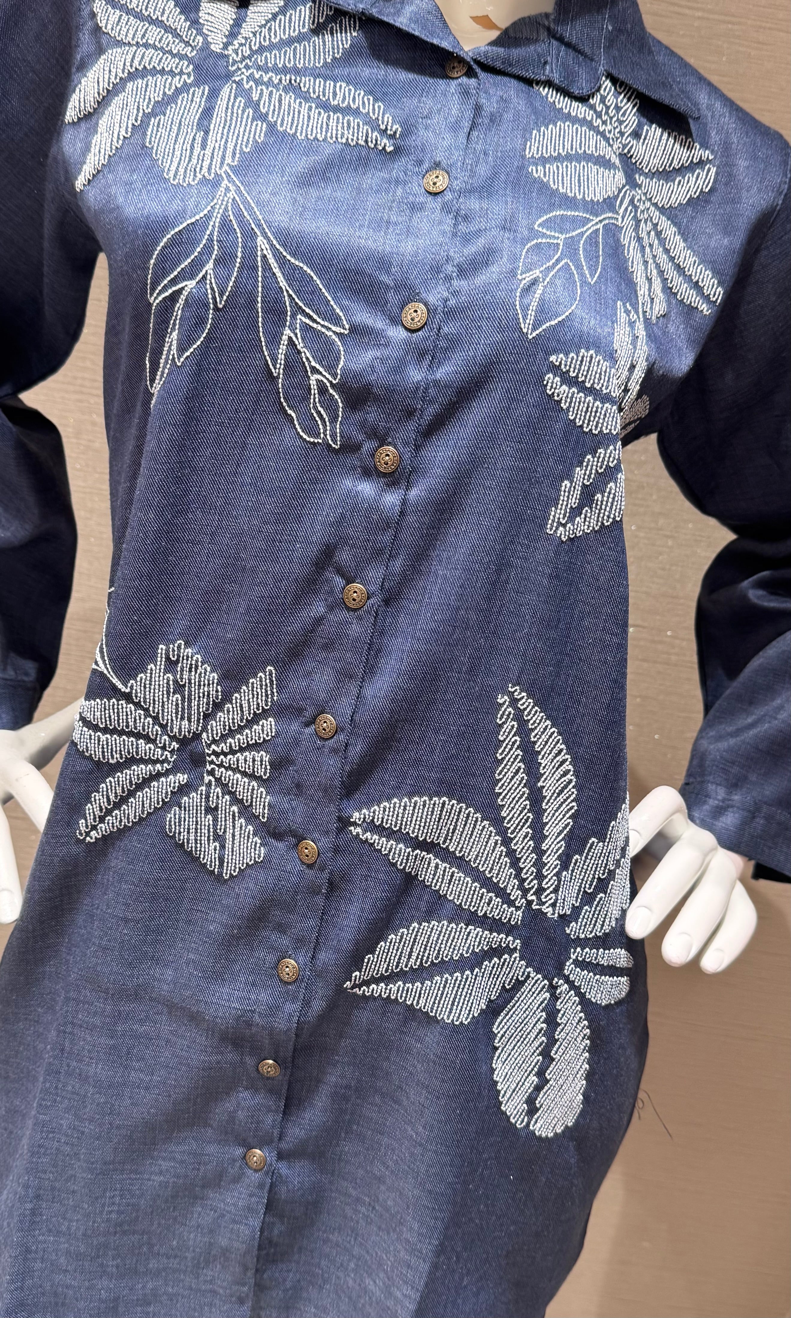 Blue Floral Cord set