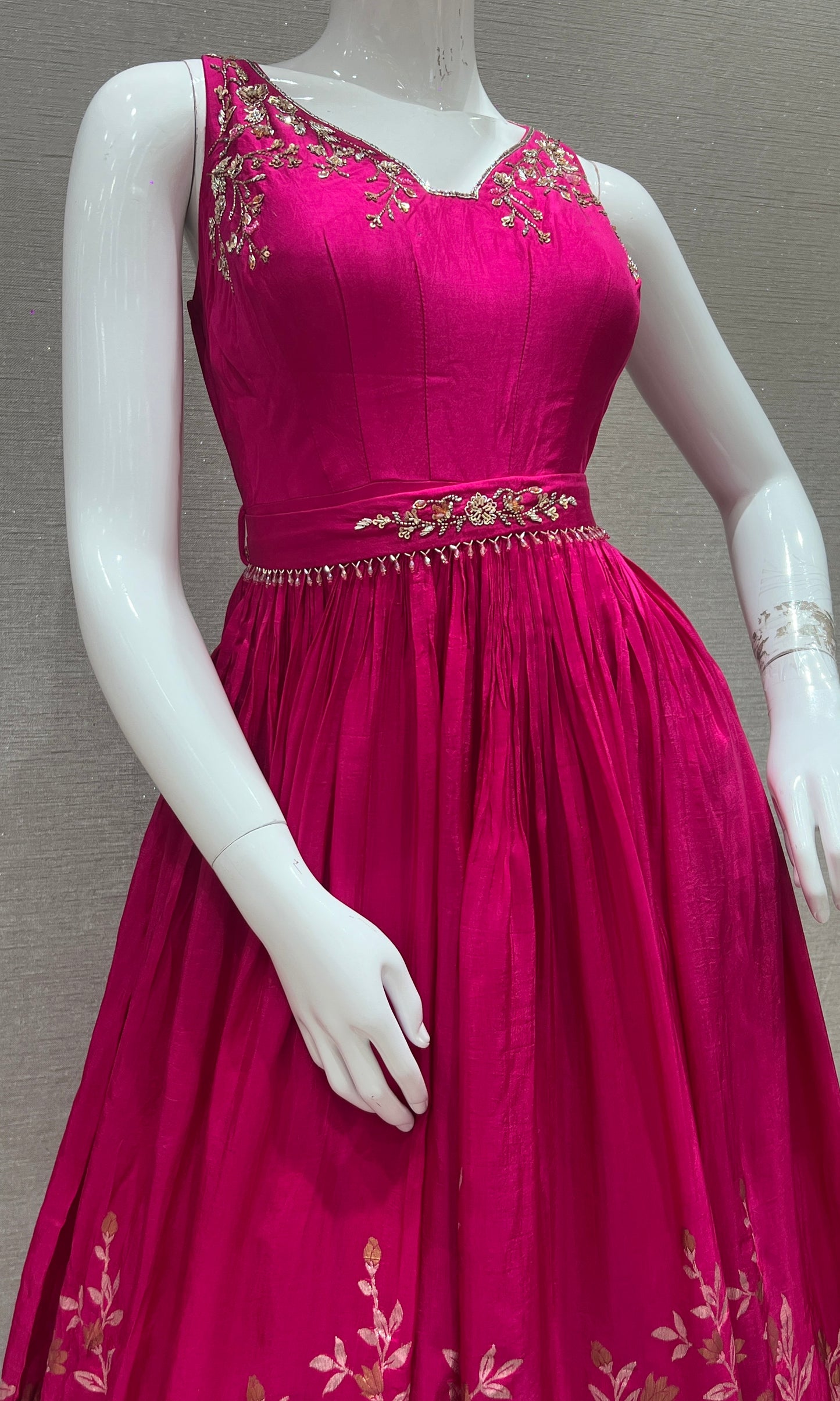 🌺Pink Anarkali long frock🌺