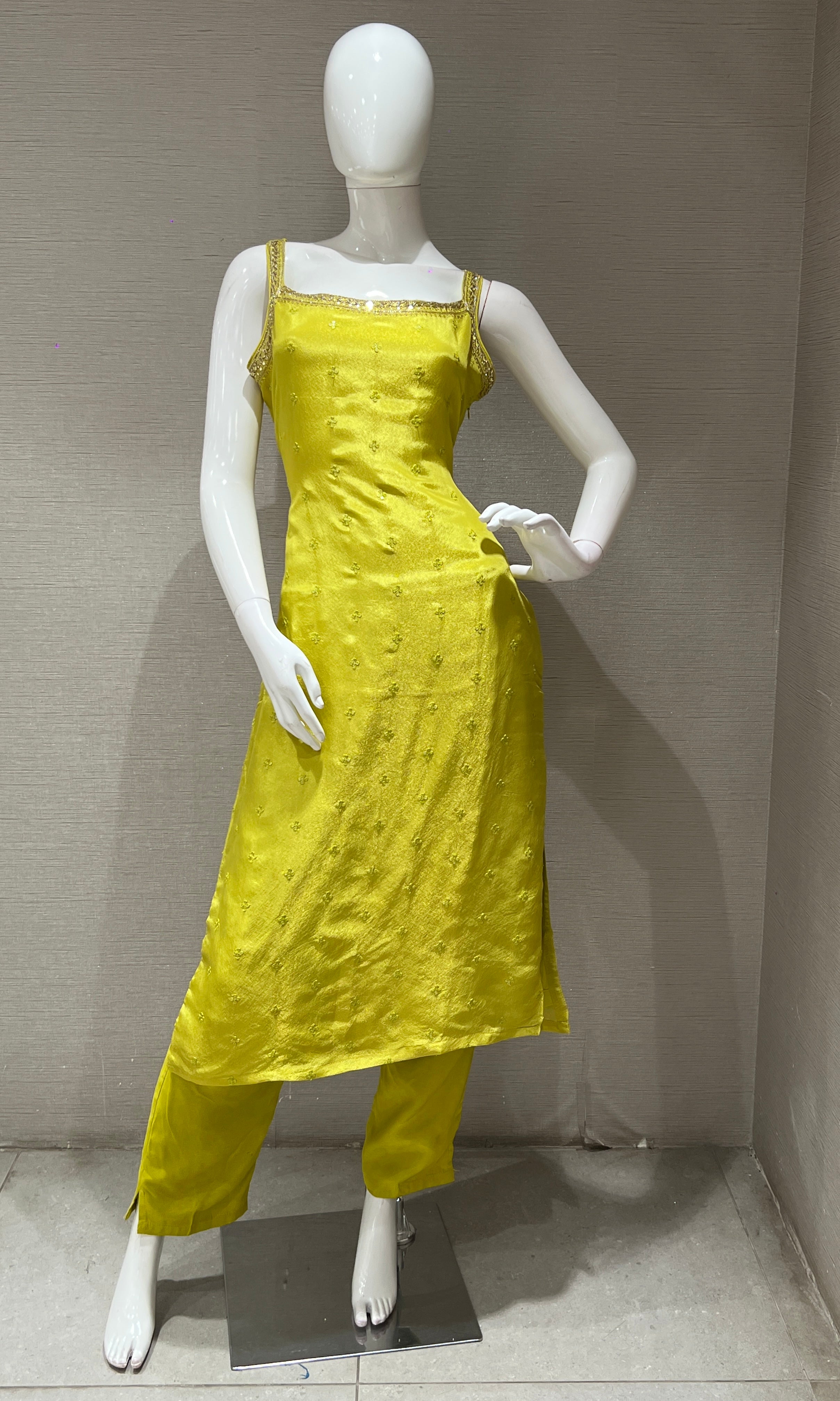 Lemon Glow Embellished Kurta Set