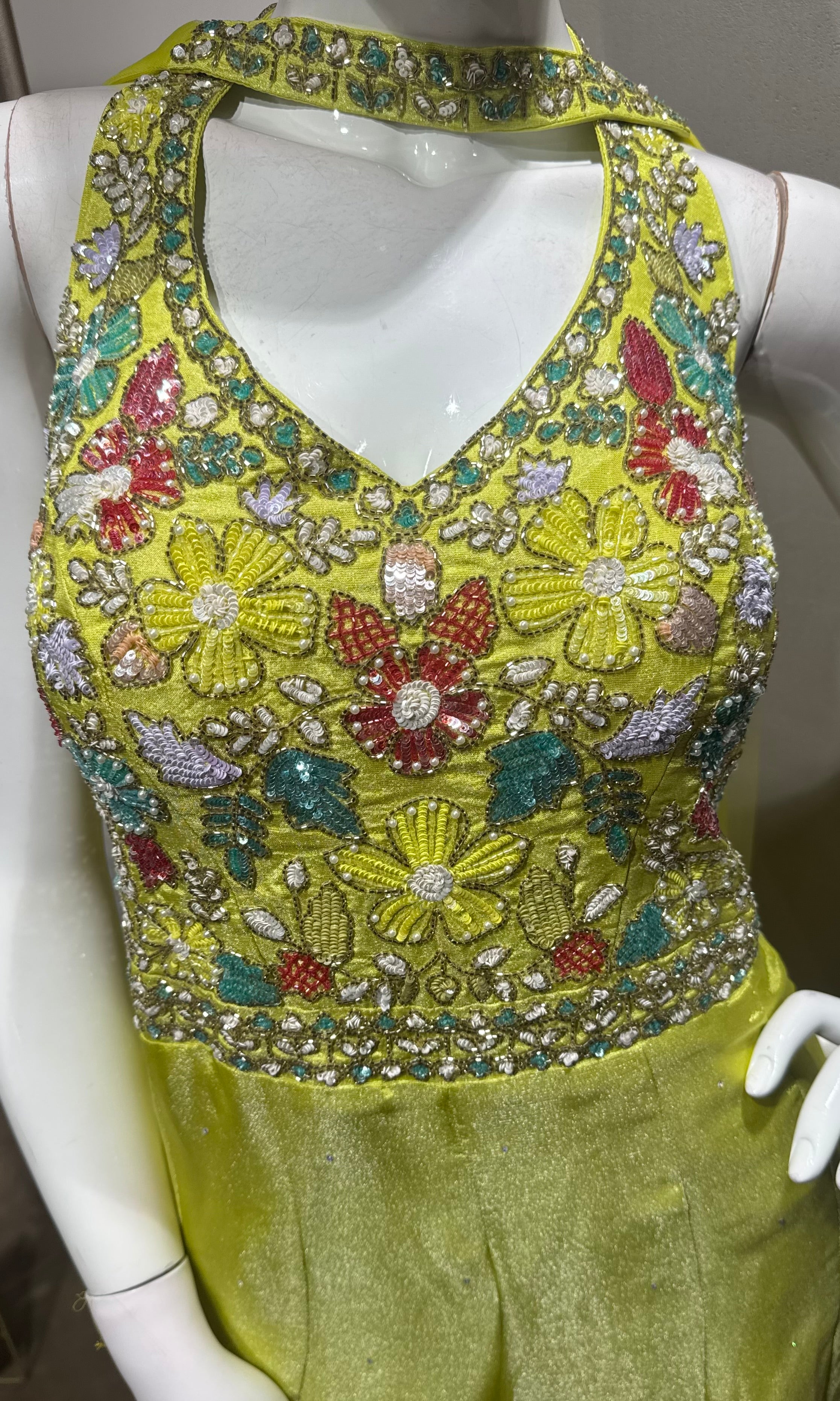LIGHT GREEN Embroidered Jumpsuit