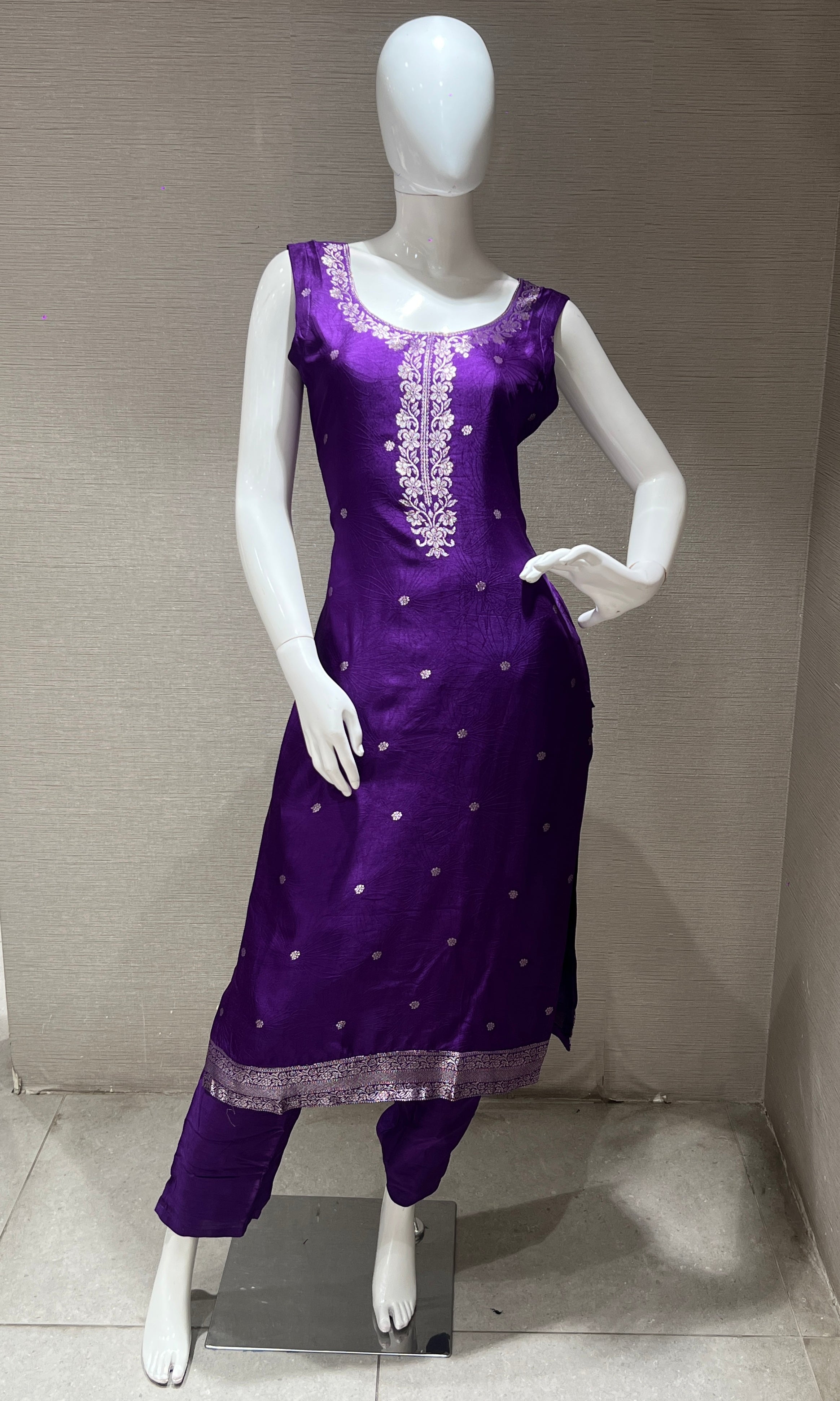 Purple kurta set