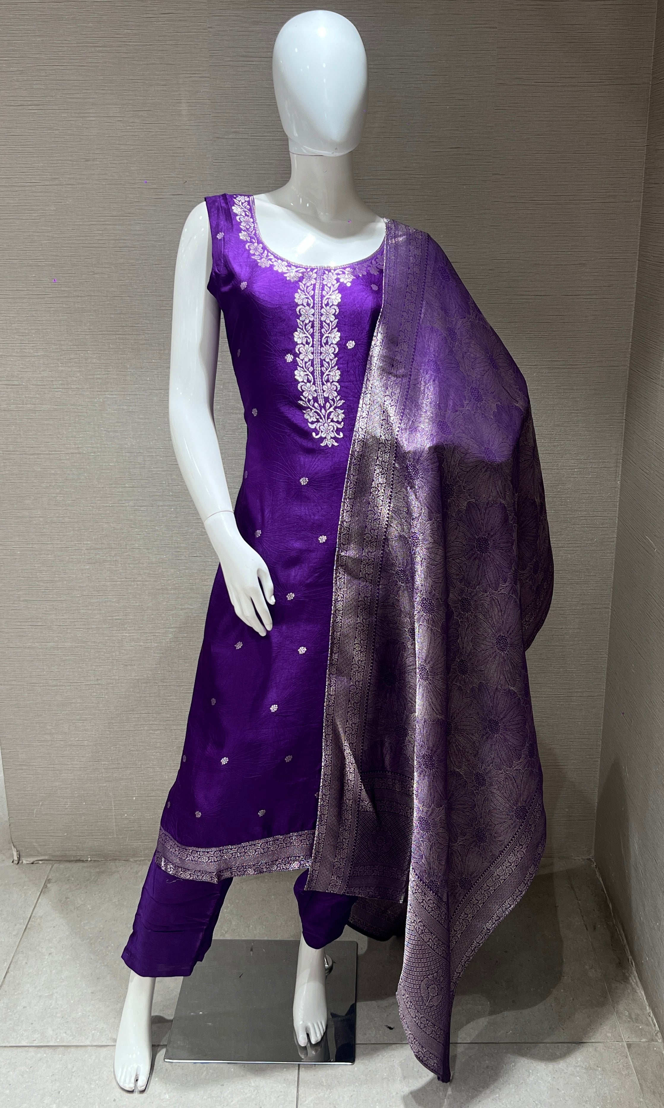 Purple kurta set