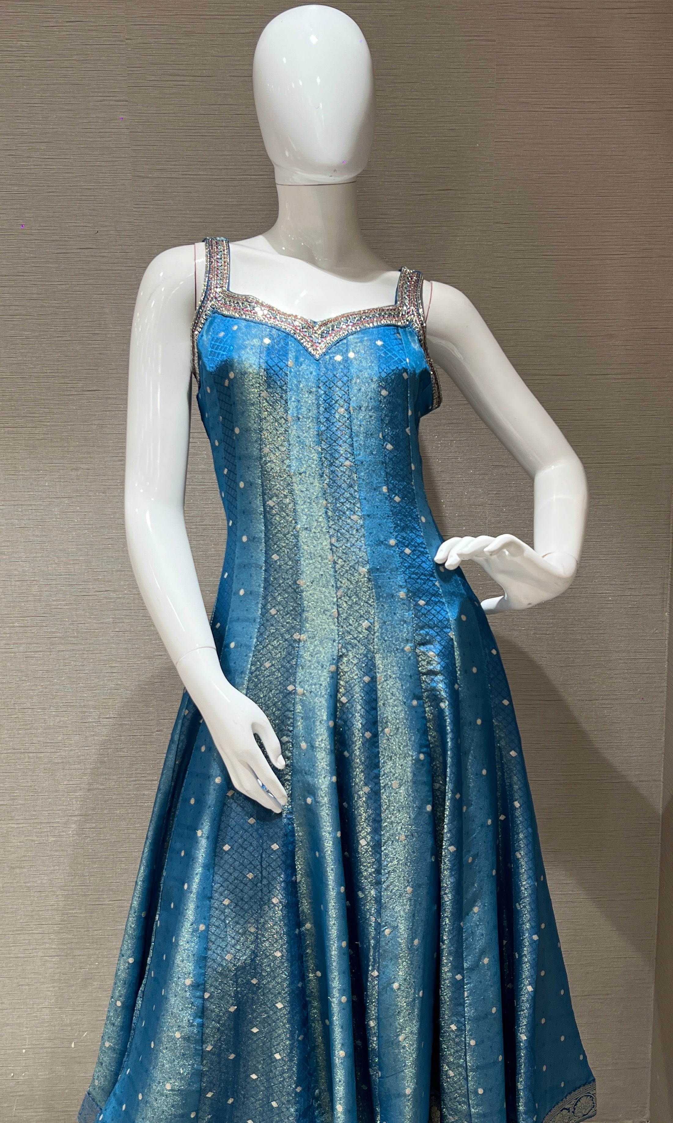Blue Anarkali