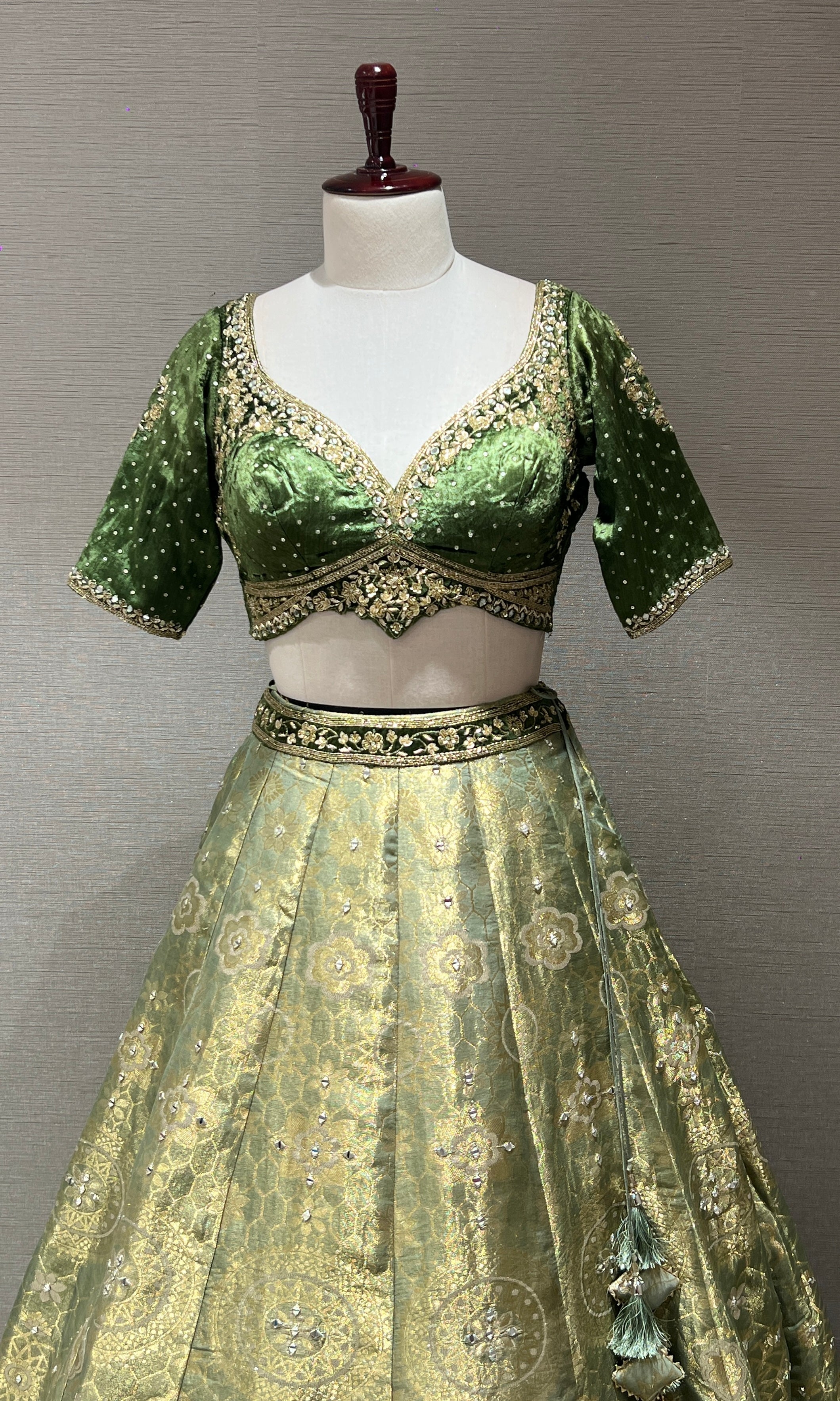 Regal Fern – Banarasi Silk Lehenga