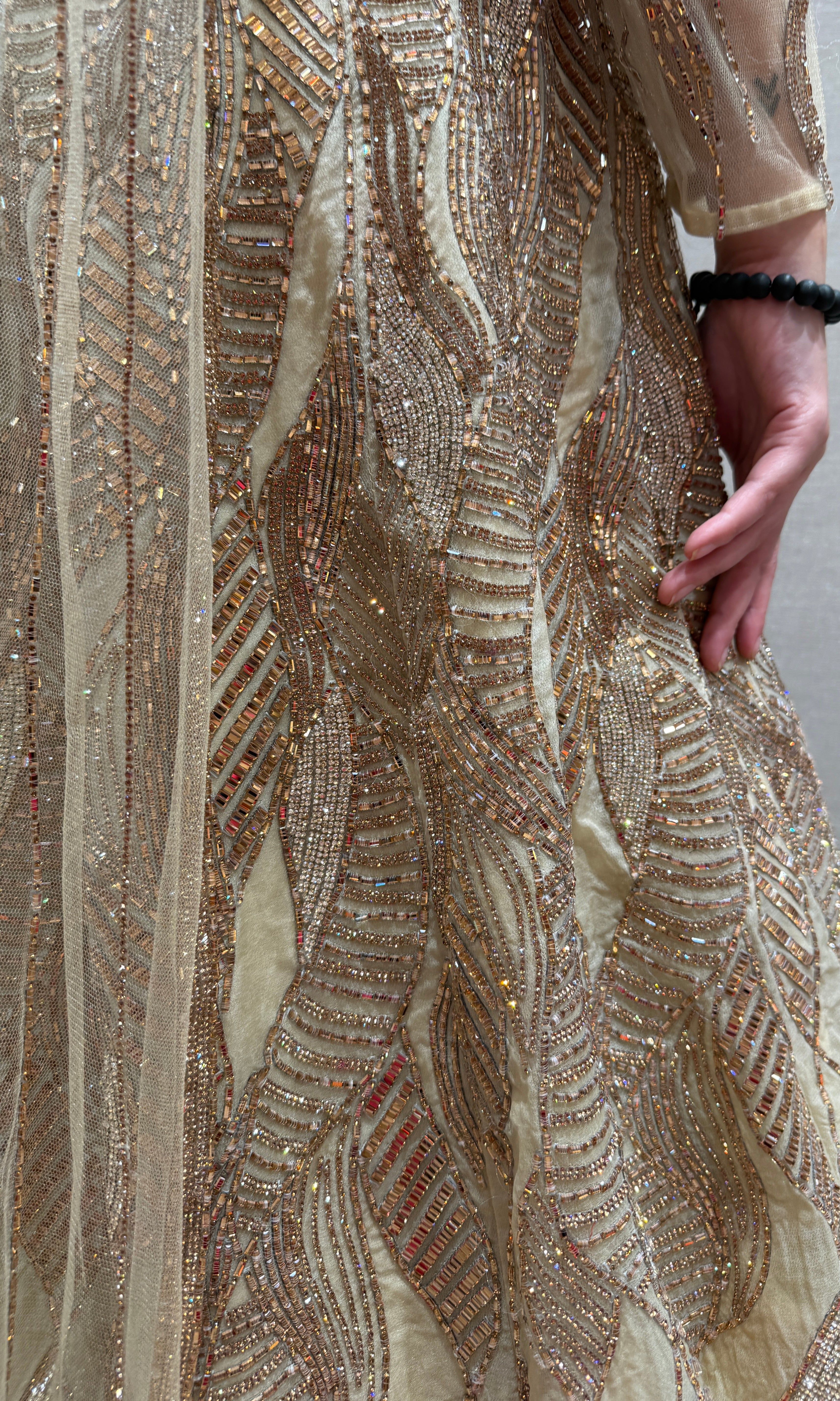 Elegant Gold Embroidered Lehenga