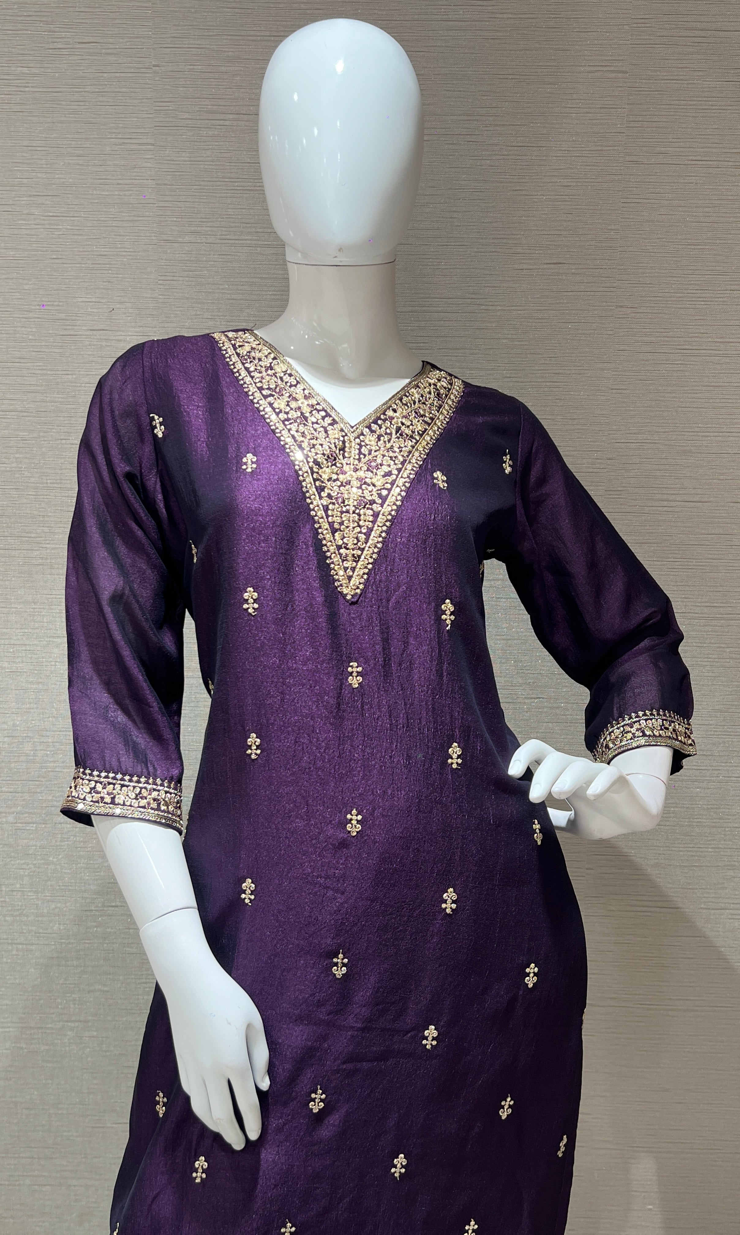 Purple kurta set