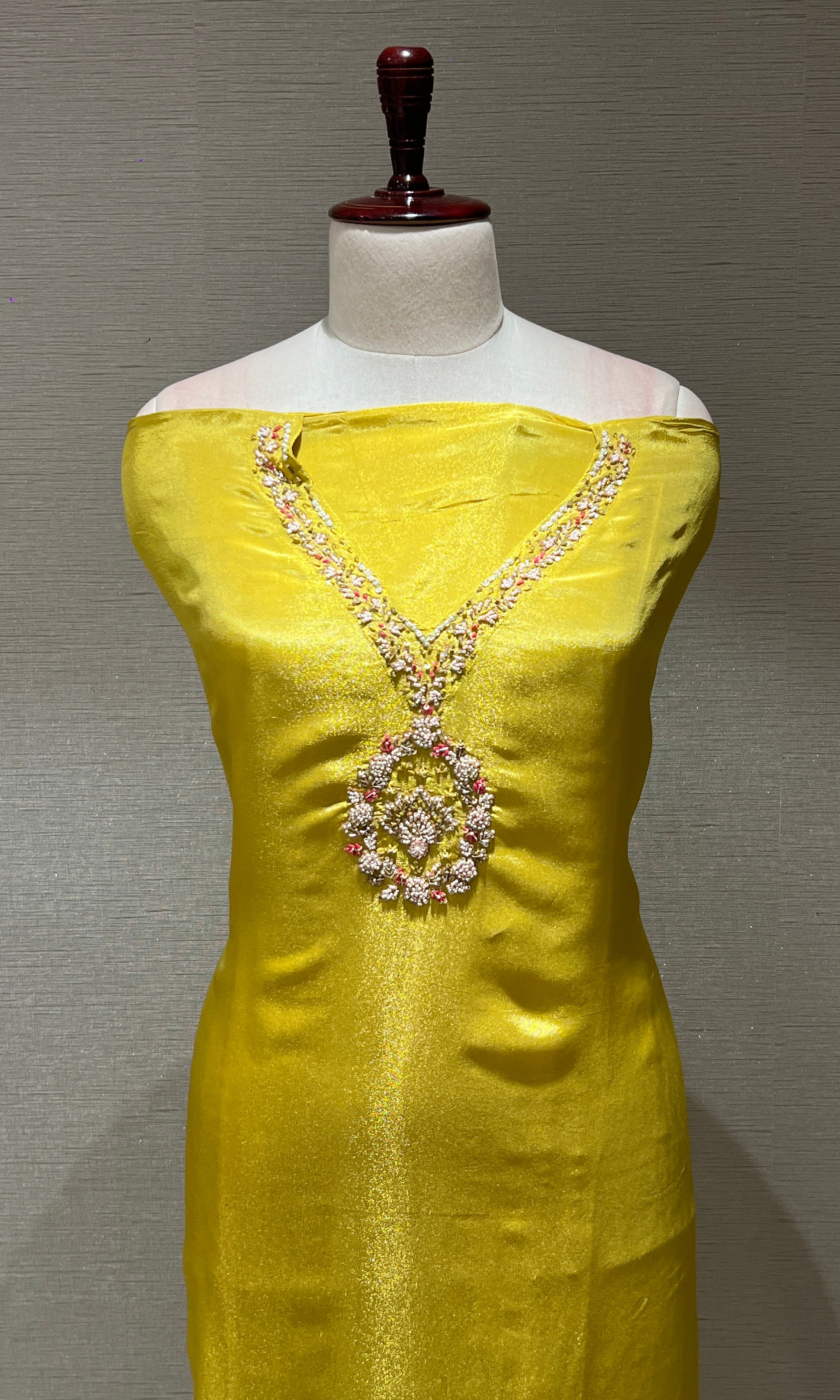 Yellow dress MATERIAL