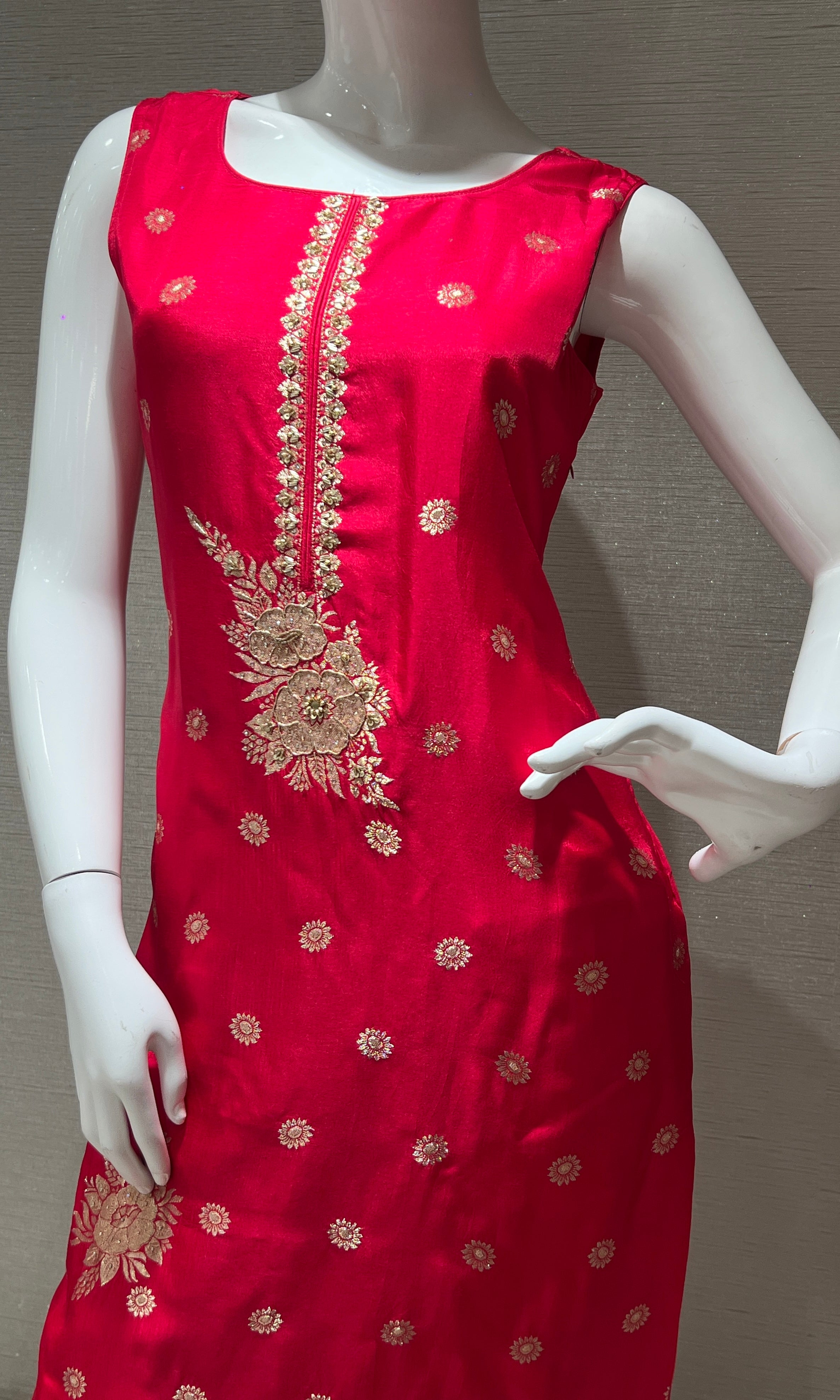 Pink Embroidered Kurta Set