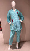 Blue Rose Floral cord set