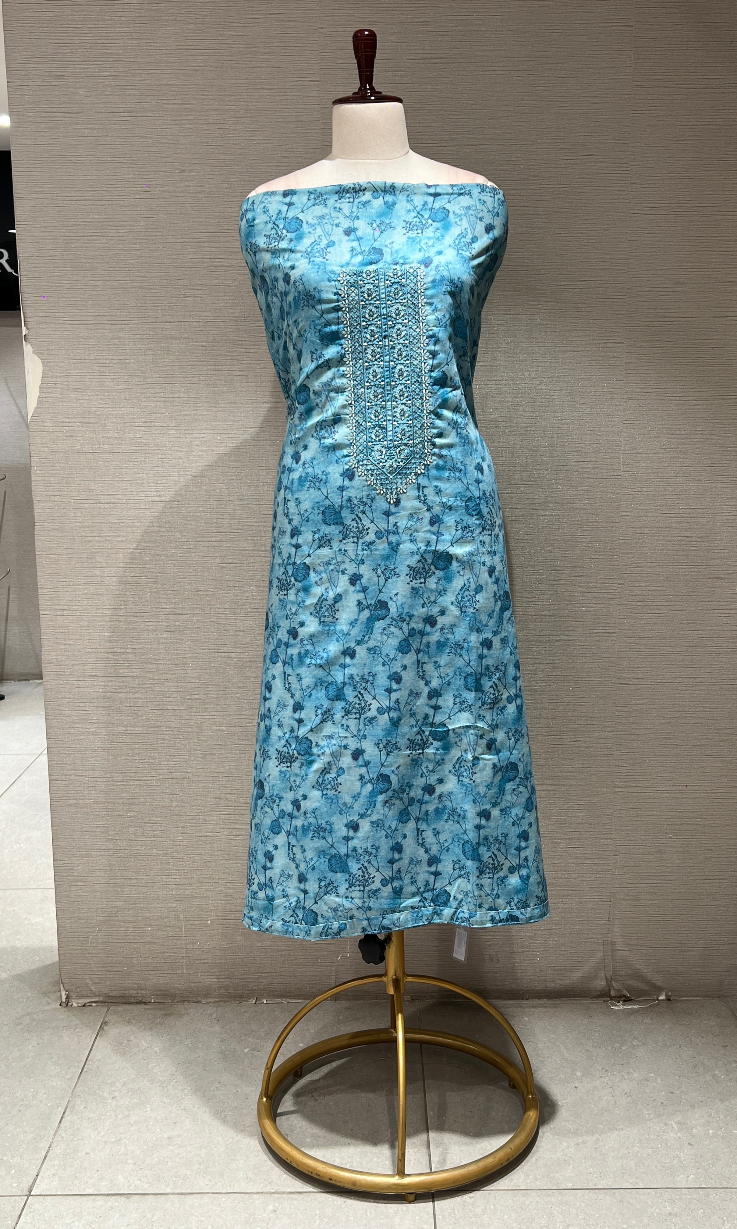 Sea Blue dress material