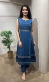 Regal Blue Ethnic Kurti with bottom