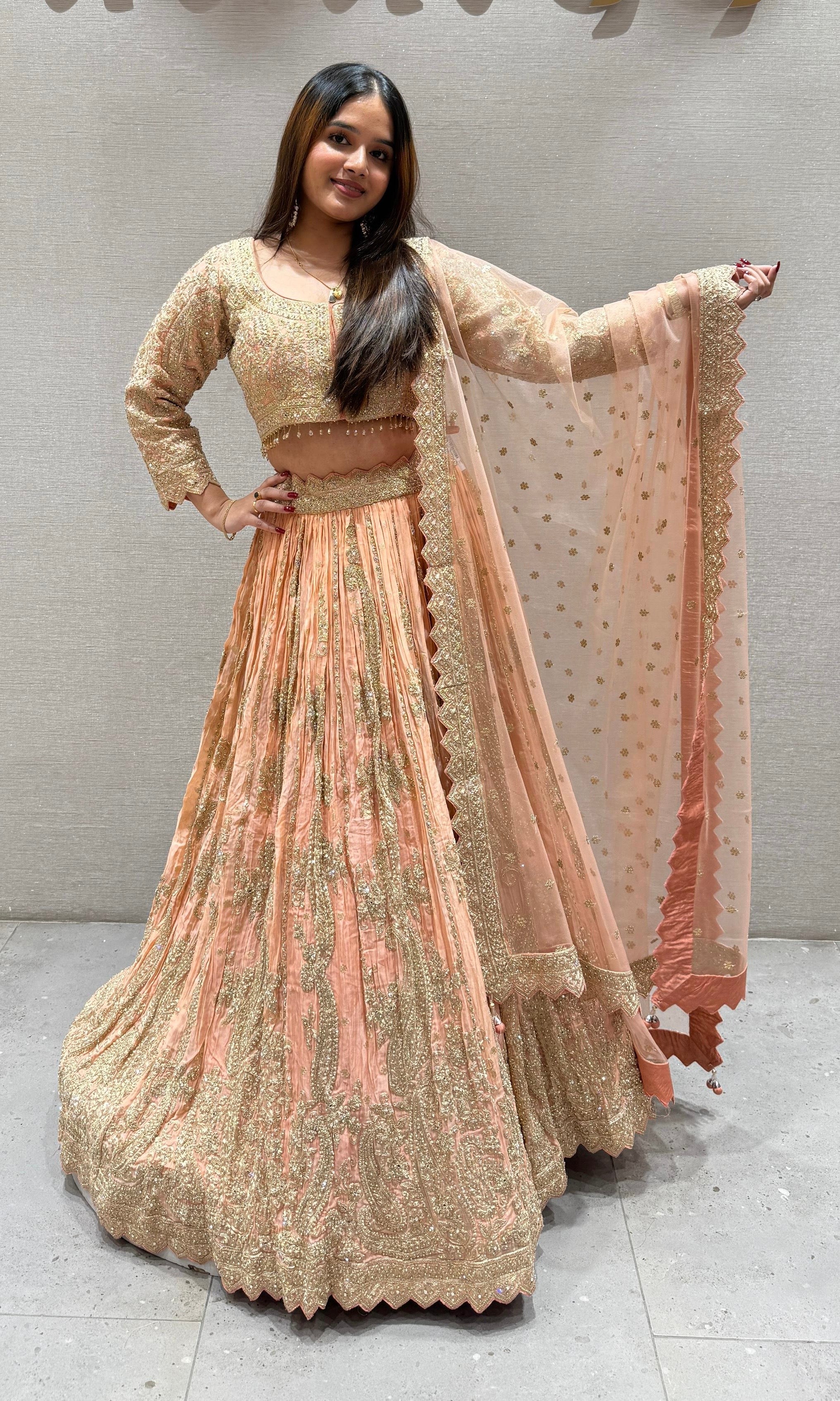 Peach Lehenga