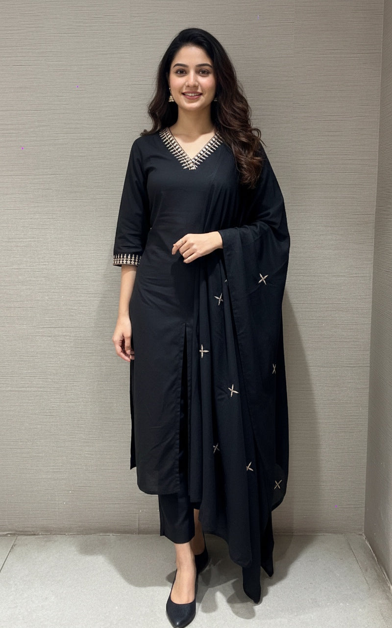 Black ETHNIC kurta set