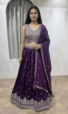 ROYAL WINE INTRICATE EMBROIDERED LEHENGA