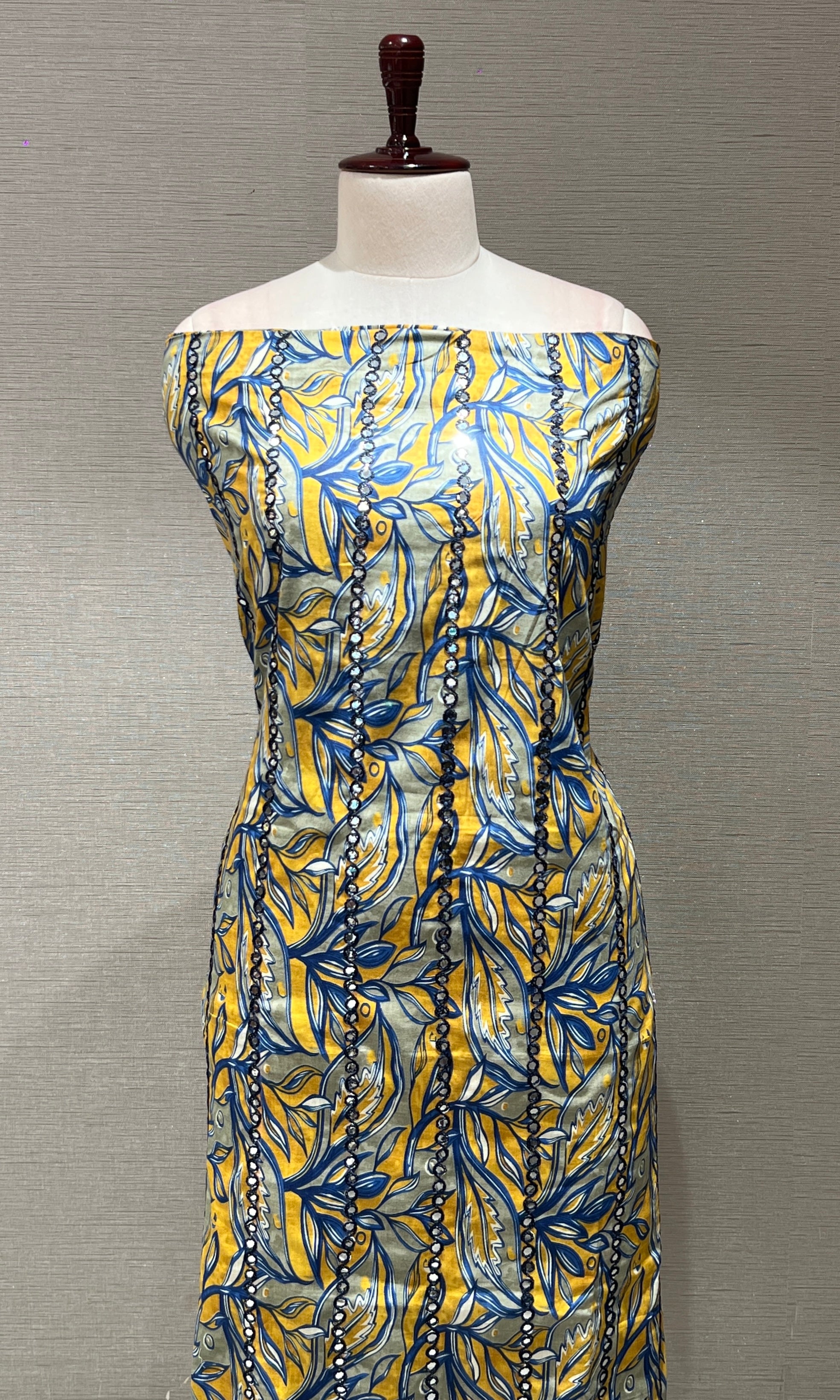 Yellow dress material