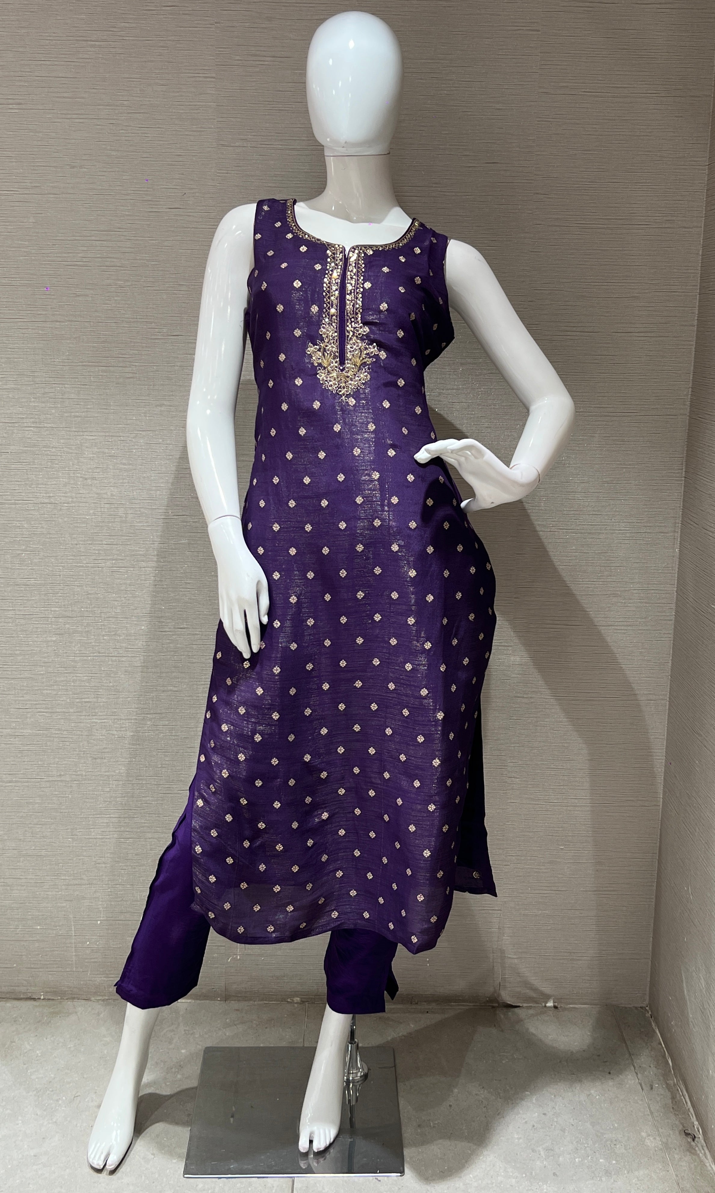 Purple kurta set