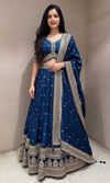 Blue Zari Embroidered Lehenga Choli