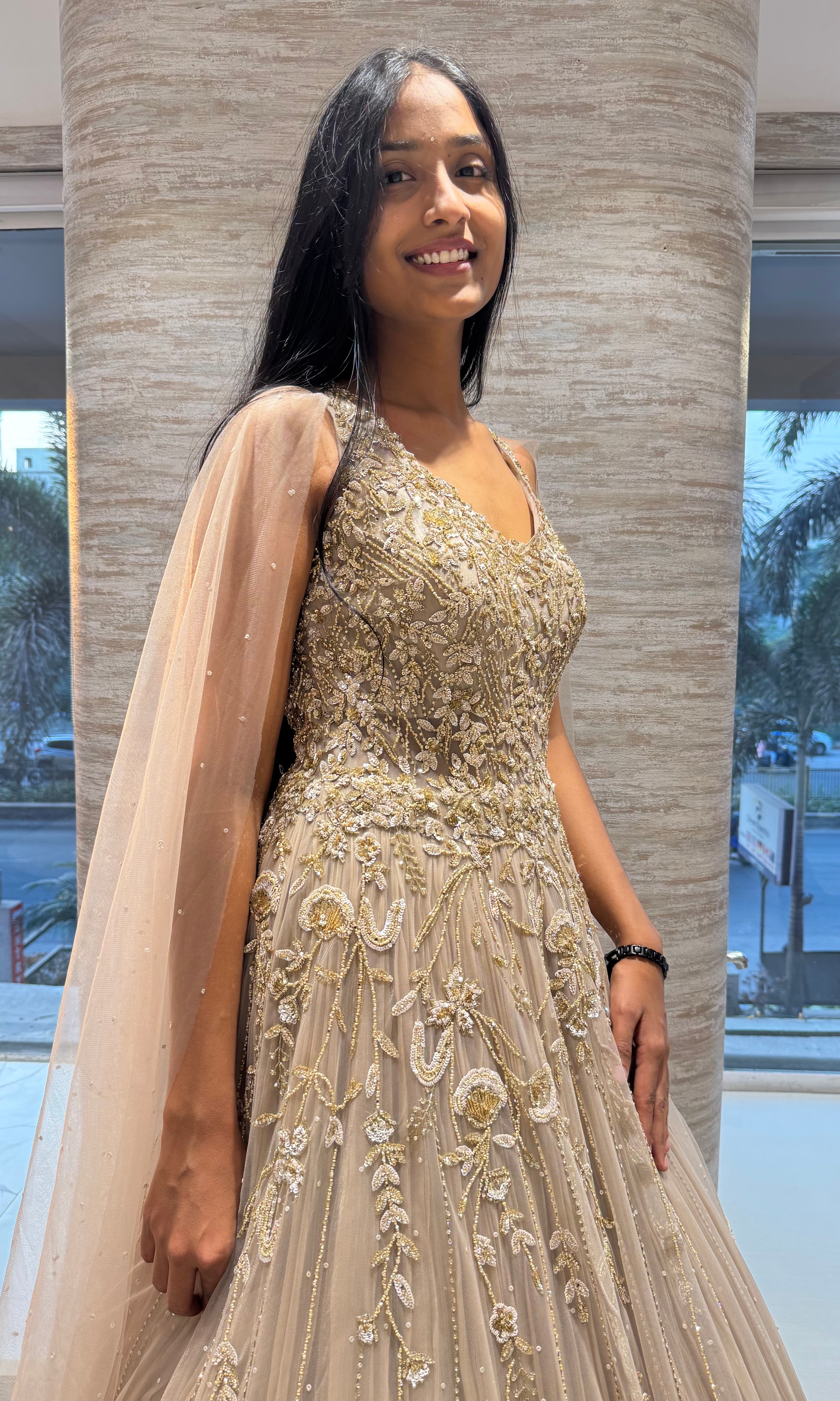 Moee GOLD EMBROIDERED GOWN