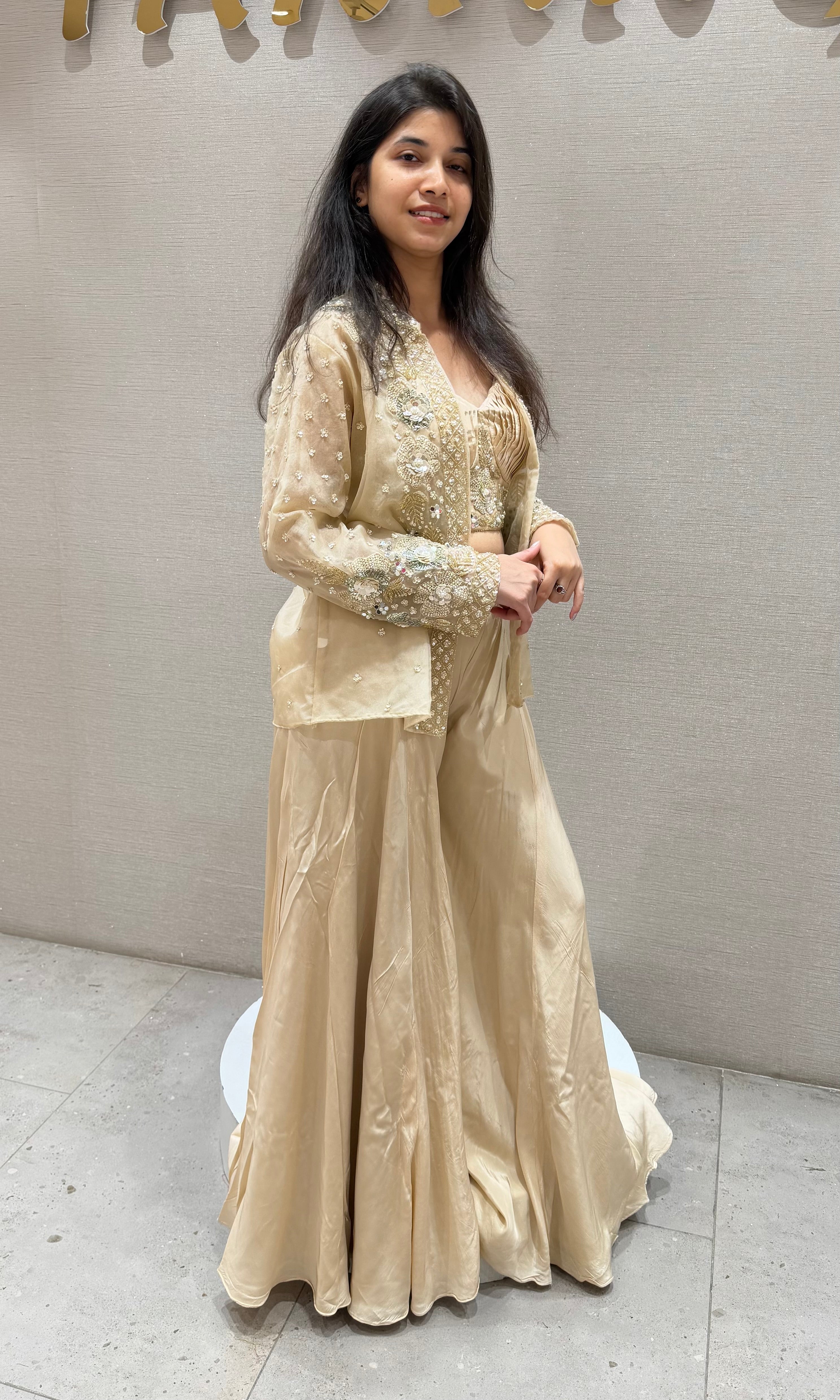 Beagh EMBROIDERED PALAZZO SET WITH JACKET