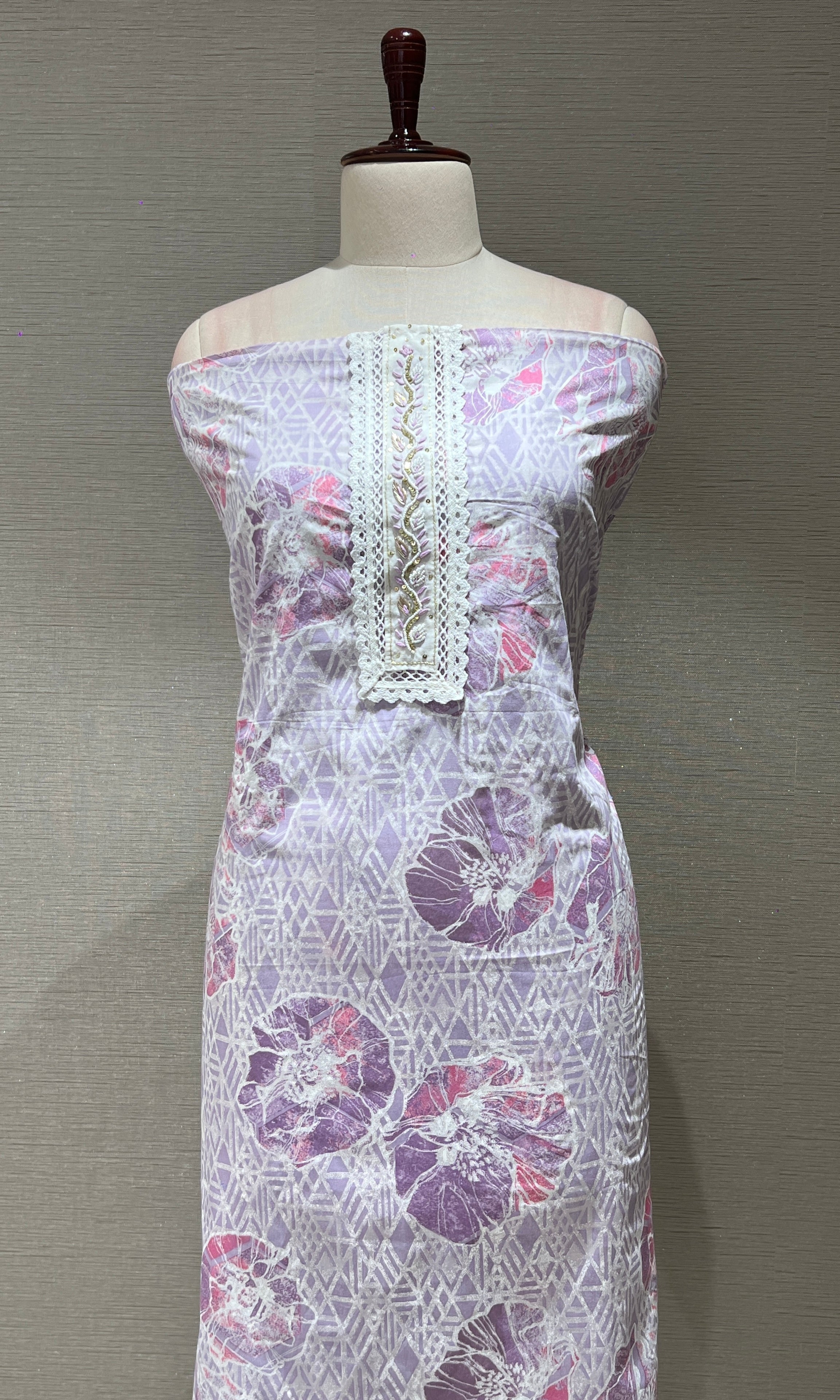 Purple dress material