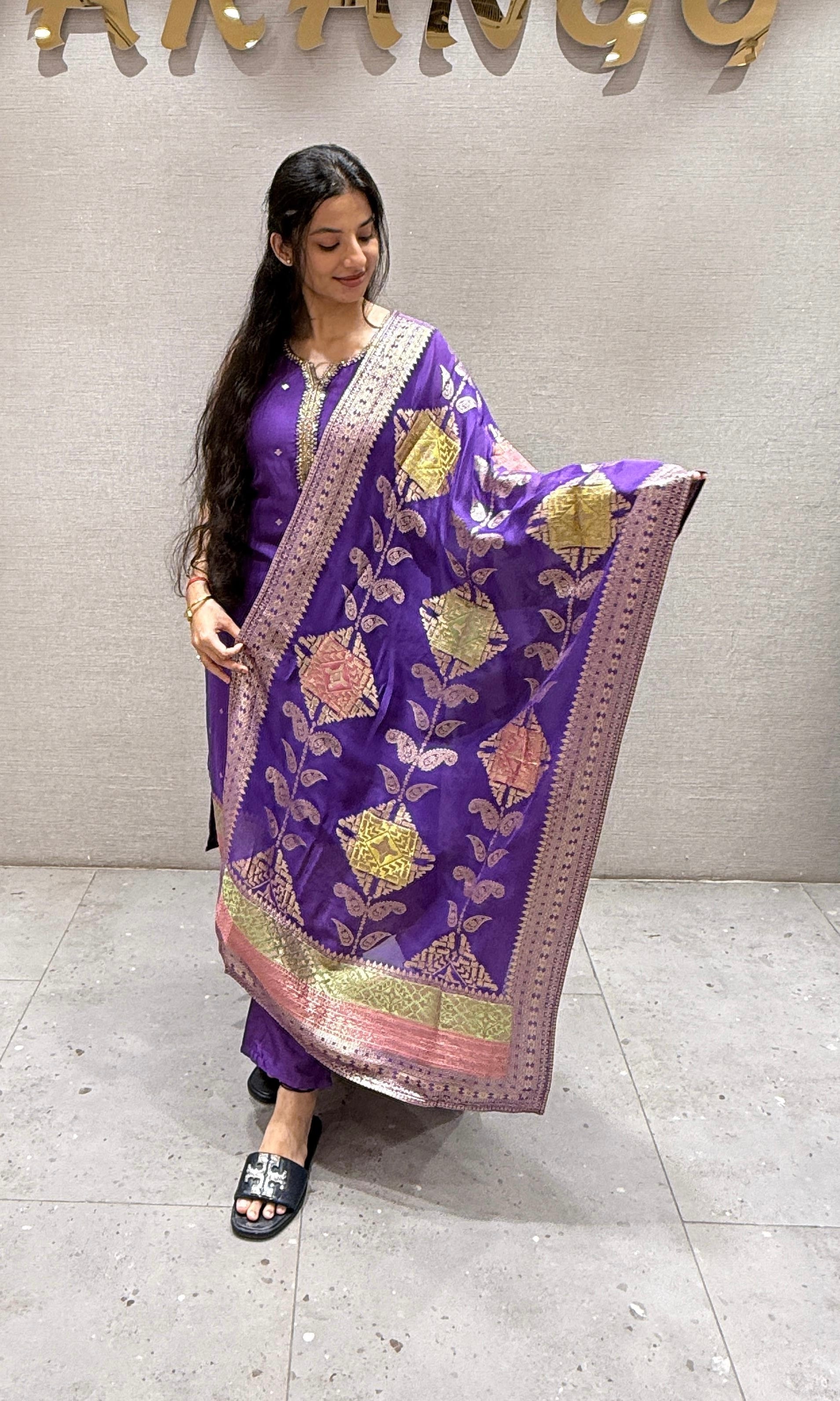 Purple kurta set