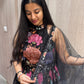 Black lehenga floral embossed design