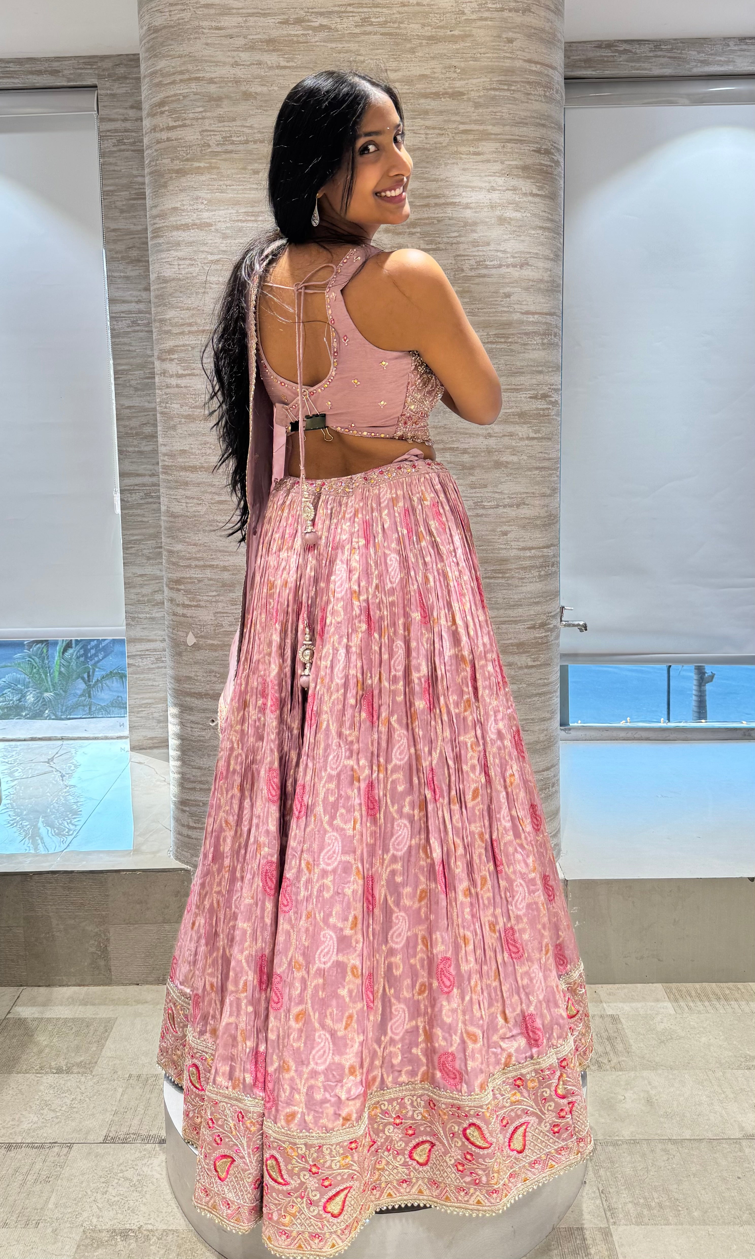 Blush Pink Embroidered Lehenga