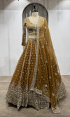 BROWN Embroidered Lehenga with Dupatta