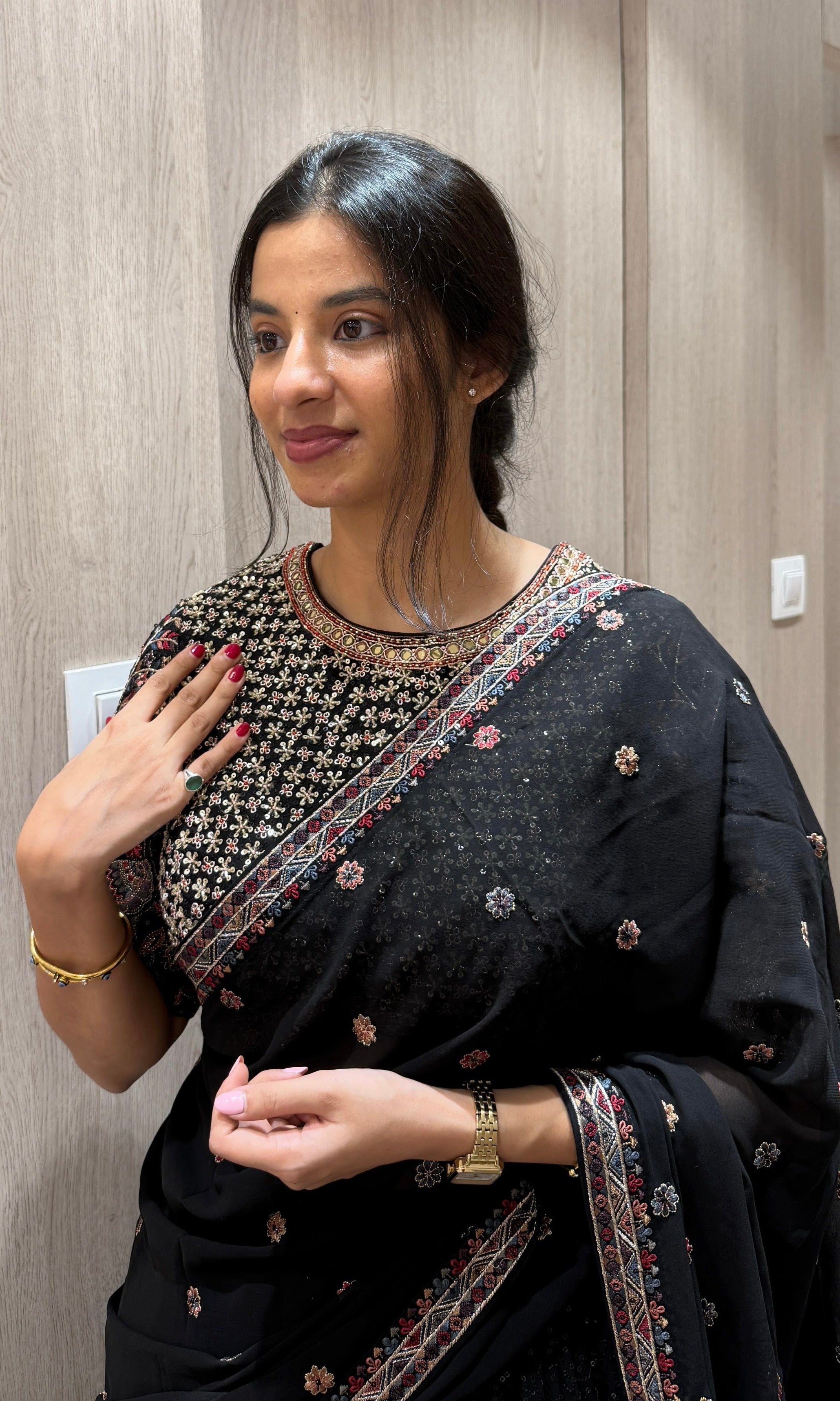 Elegant Black embellished Lehenga