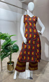 BROWN KURTI WITH BOTTOM