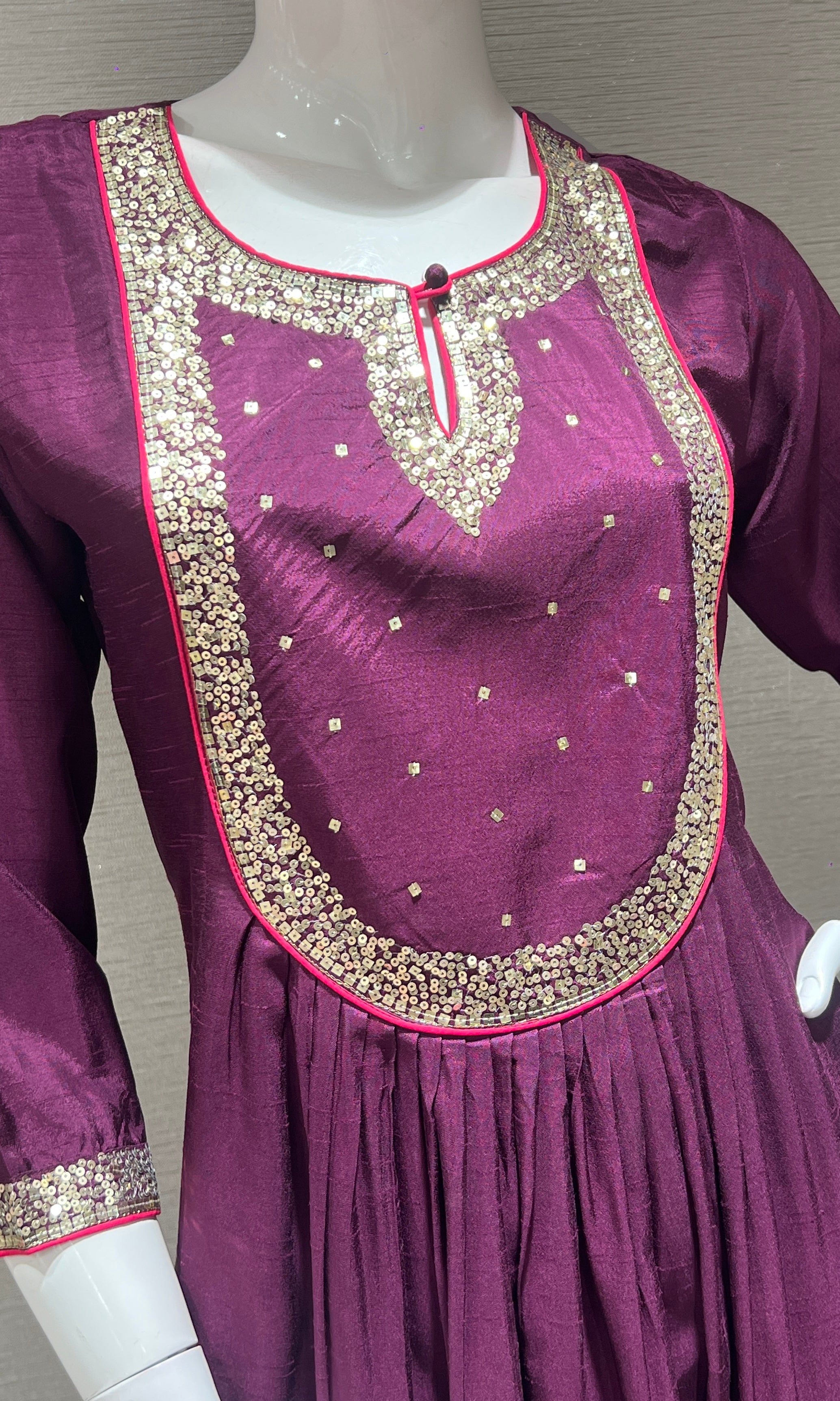 BURGUNDY kurta set