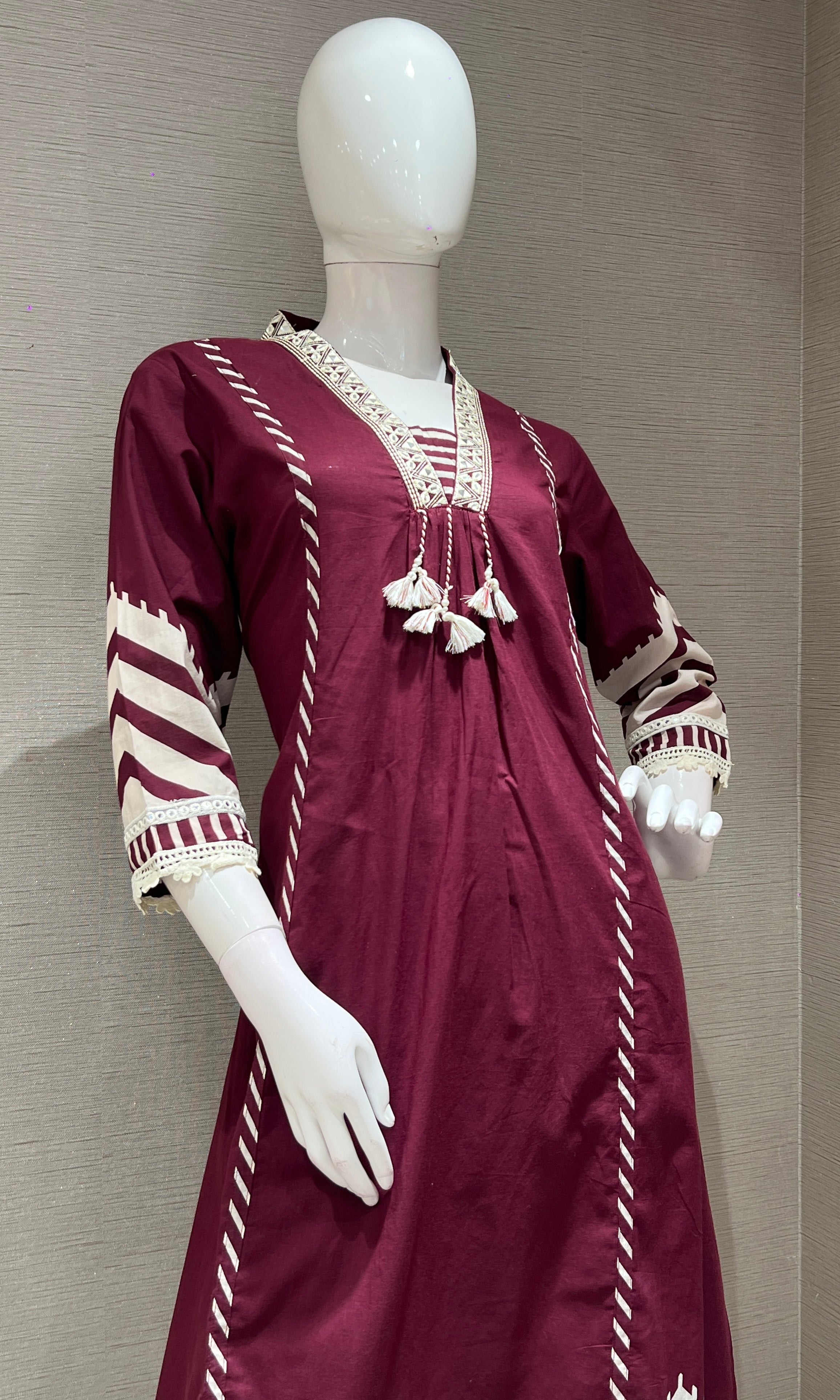Wine kurta set