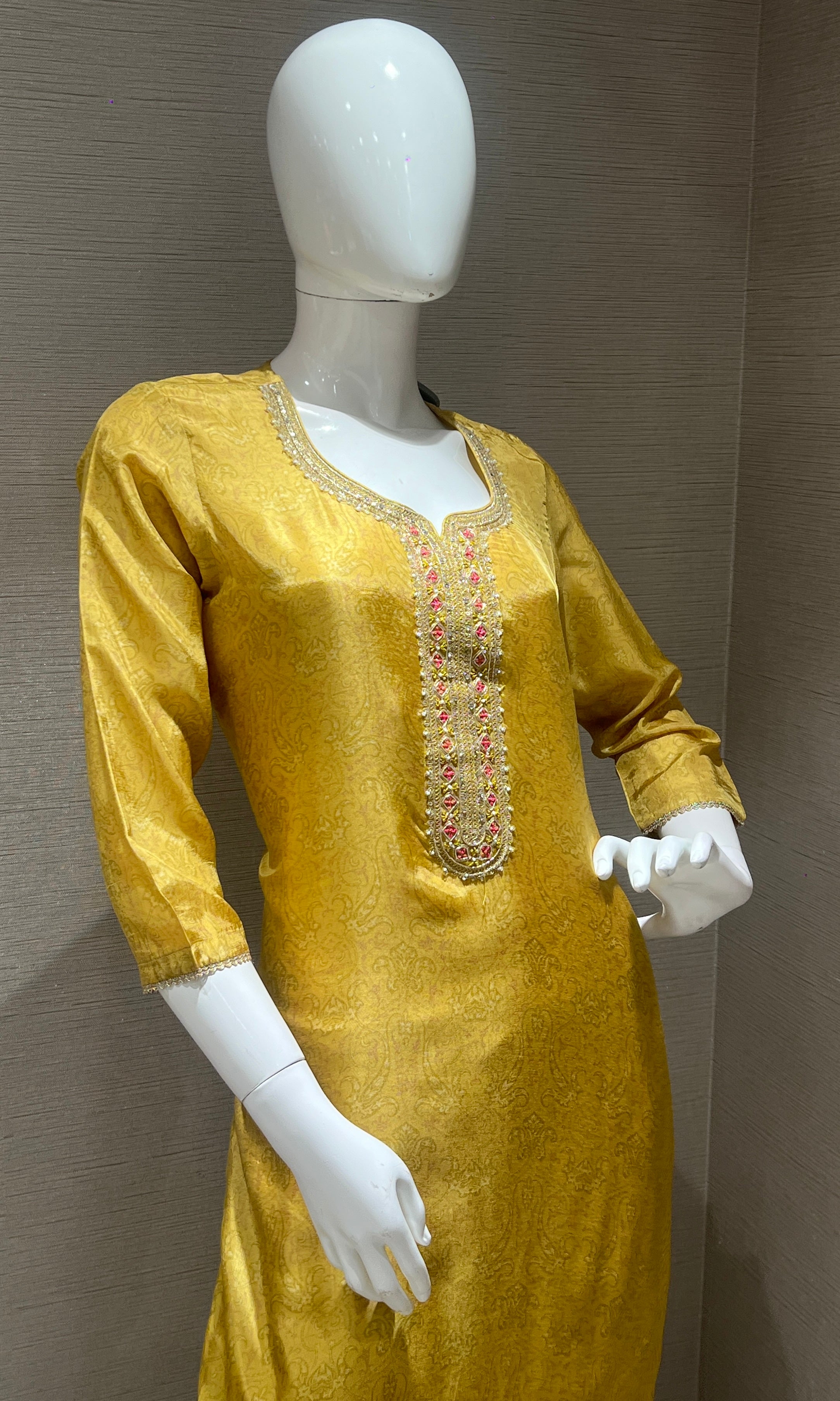 Light yellow kurta set