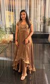 Brown FRONT SLIT PALAZZO SET