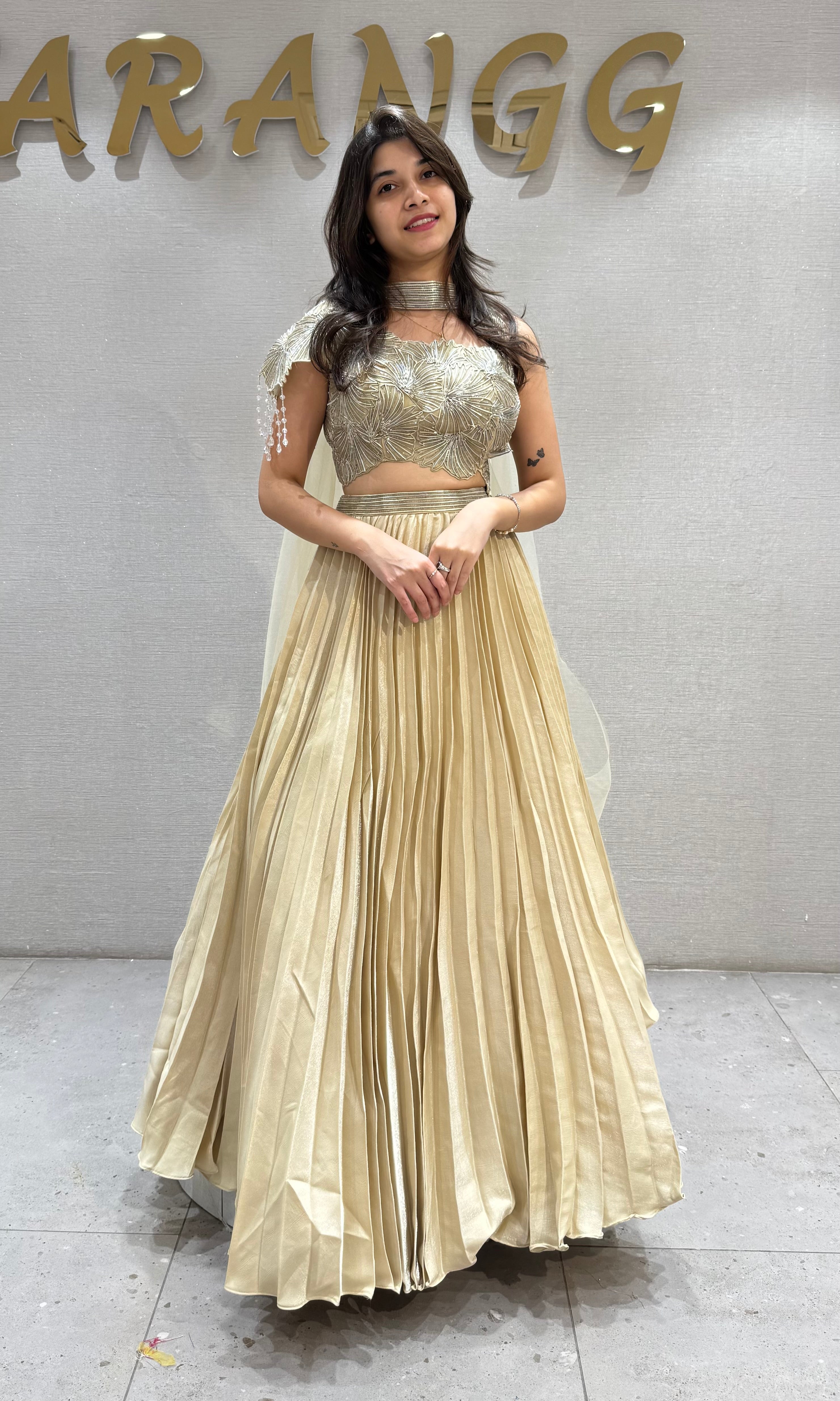 Beagh gold designer lehenga set