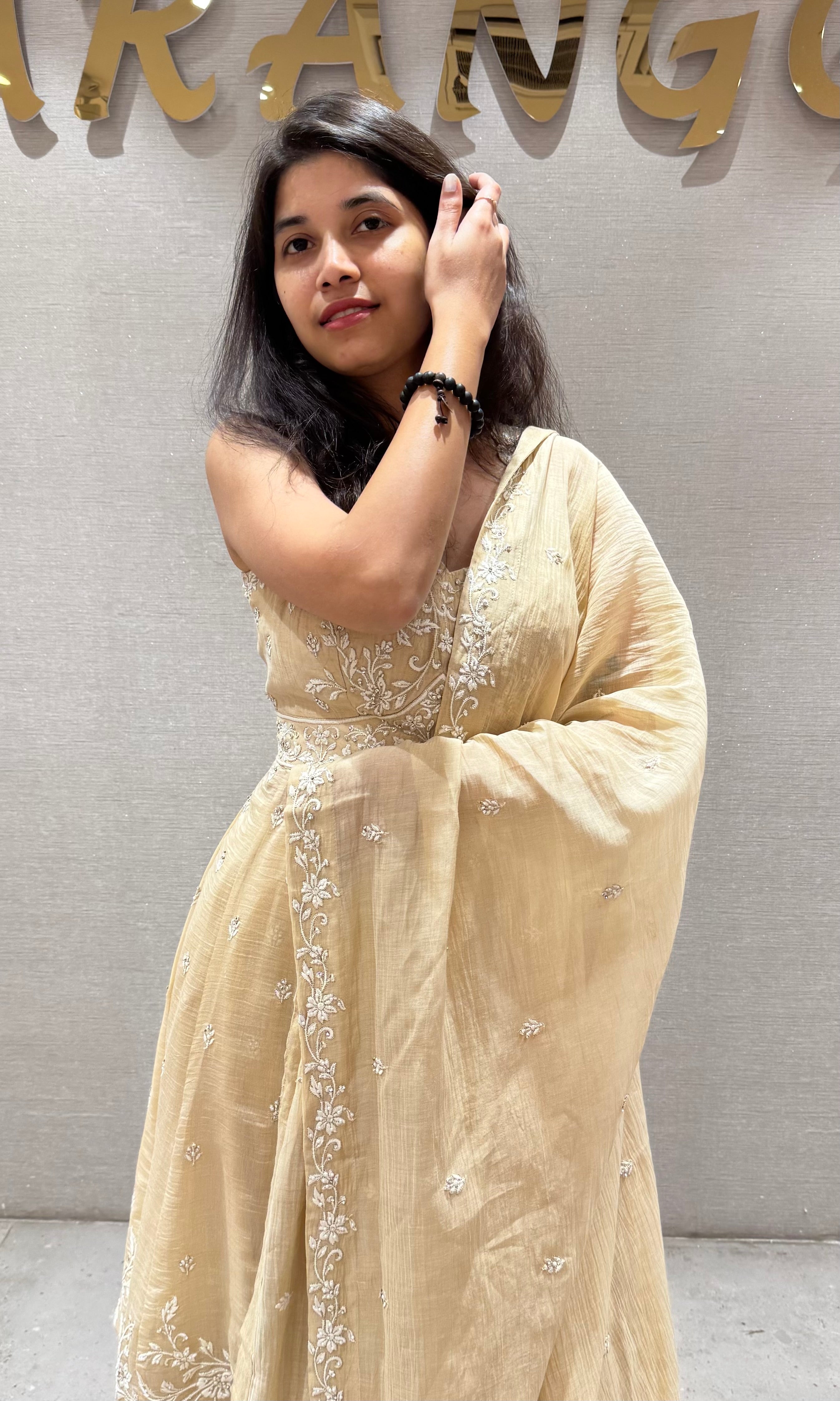 Beagh FRONT SLIT EMBROIDERED PALAZZO SET