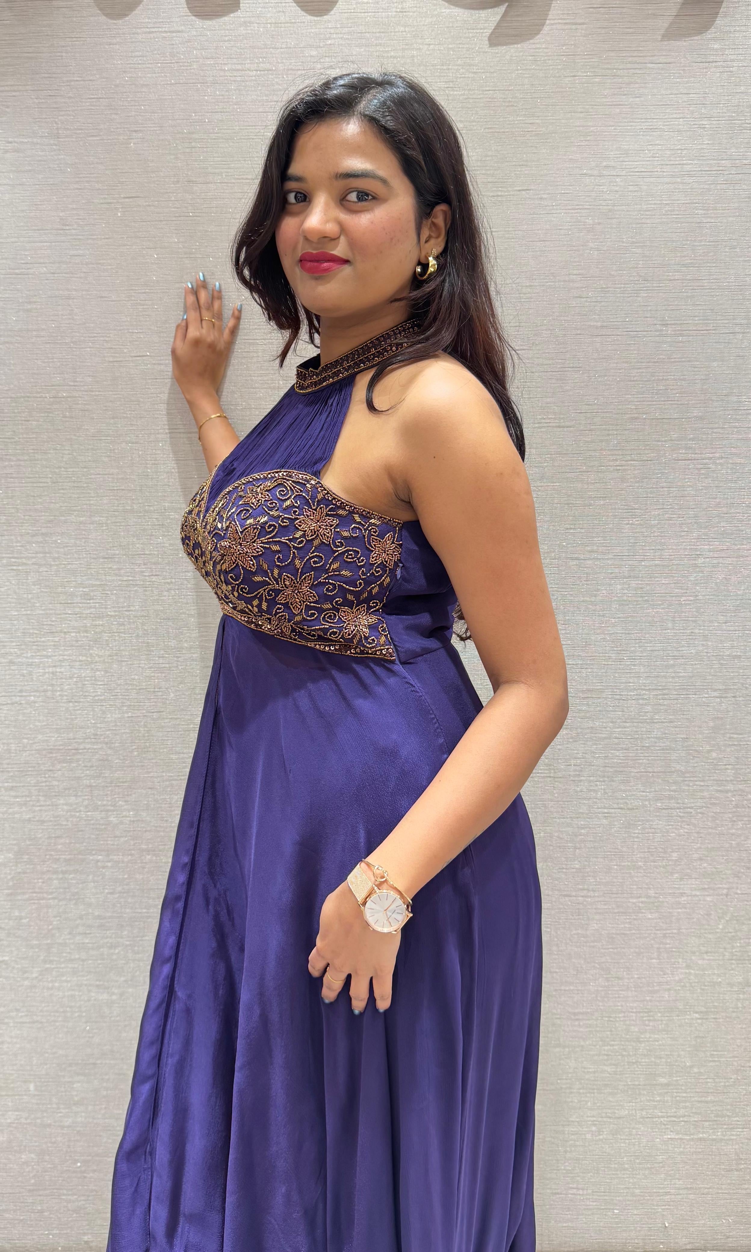 Purple ANARKALI LONG DRESS