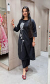 Black ROSE 2 PIECE KURTA SET
