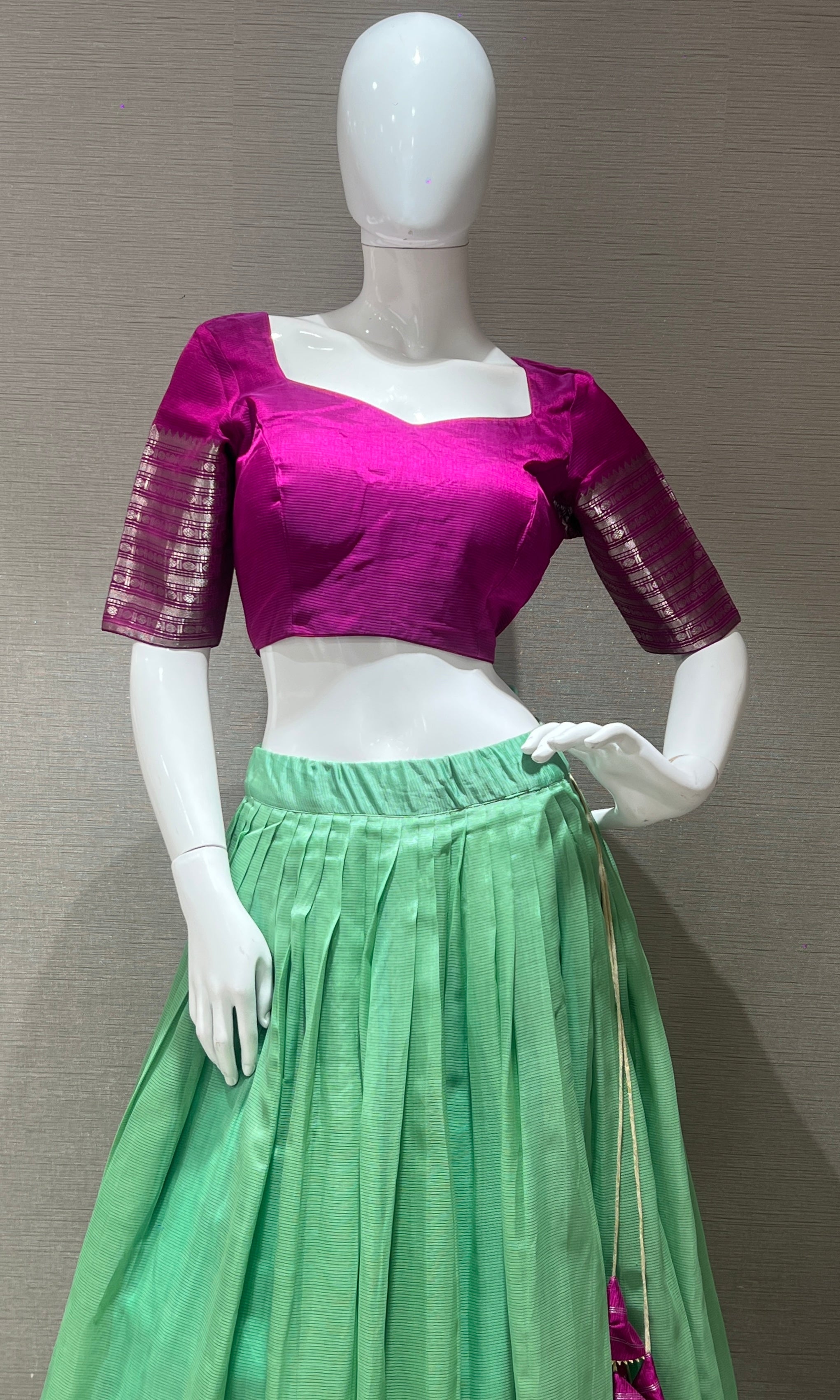 Pista green Lehenga