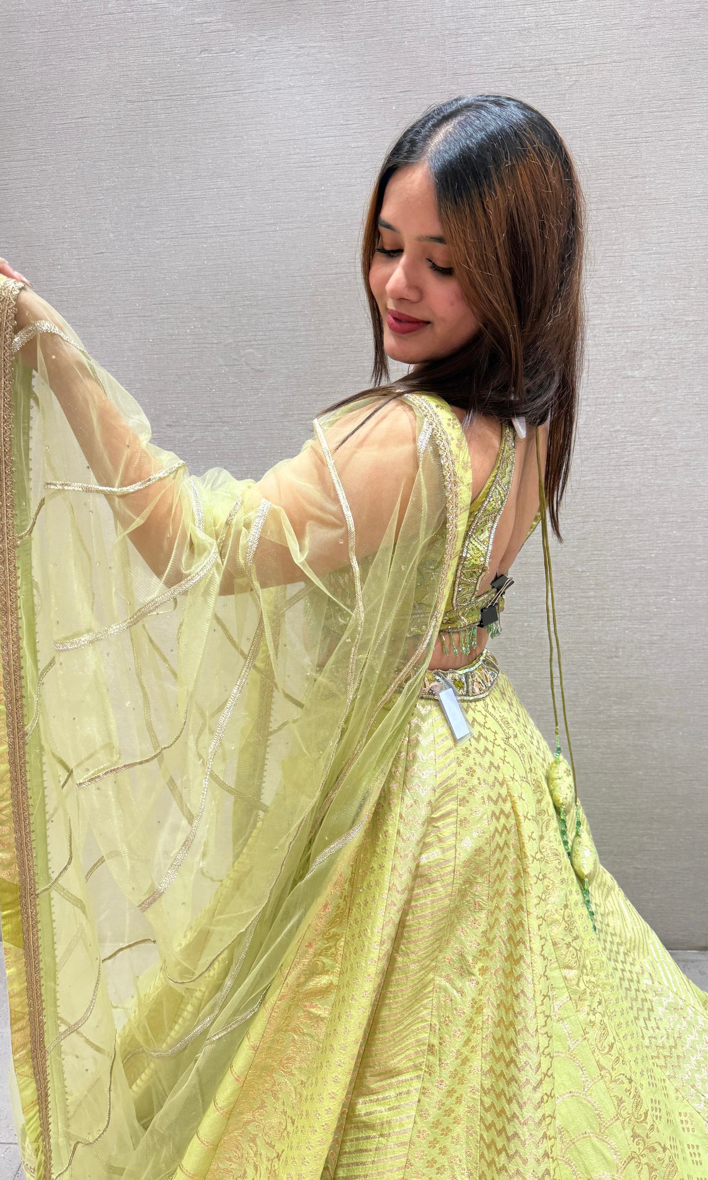 Pista Green Lehenga