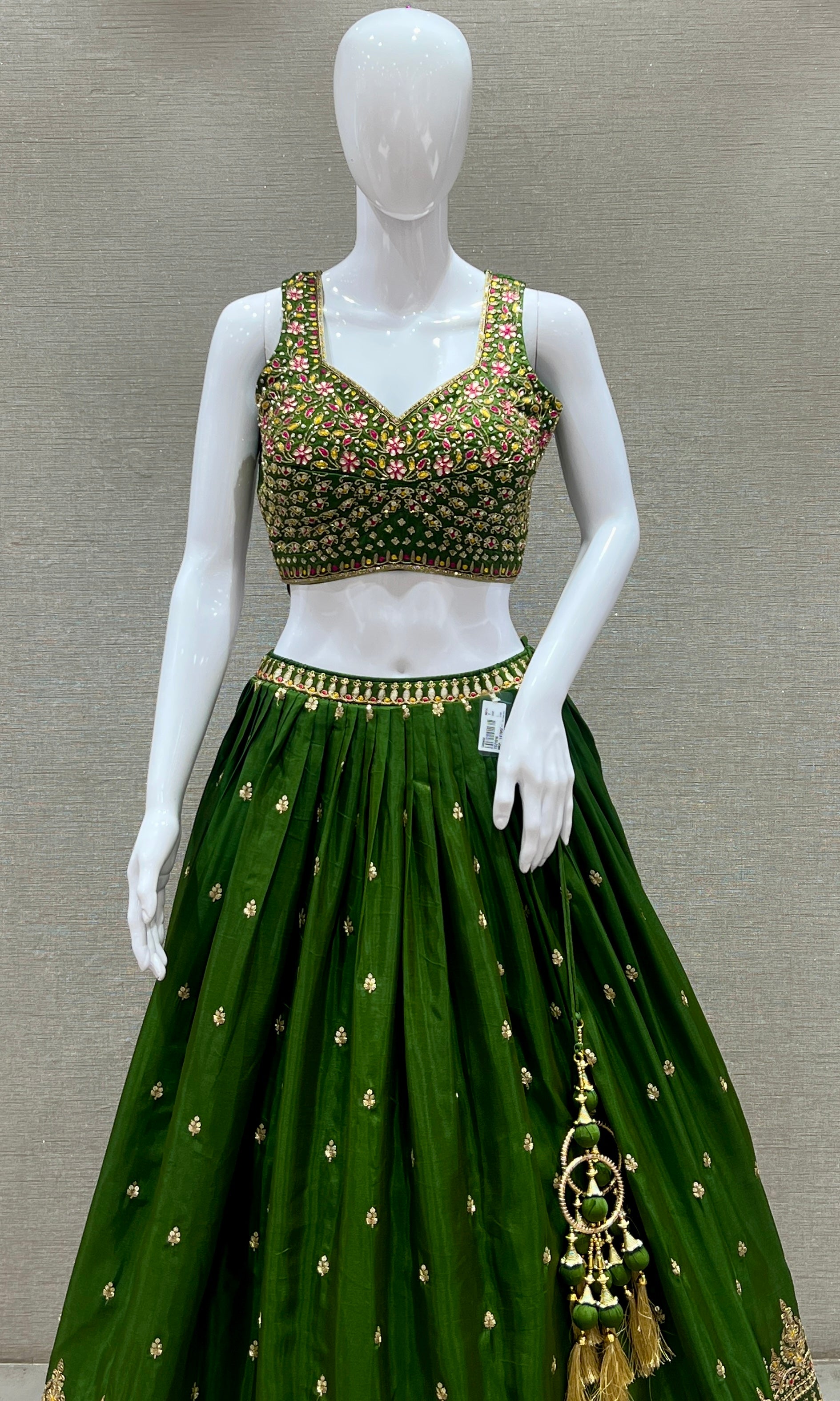Pachha Parampara – Bottle Green Bridal Lehenga Set