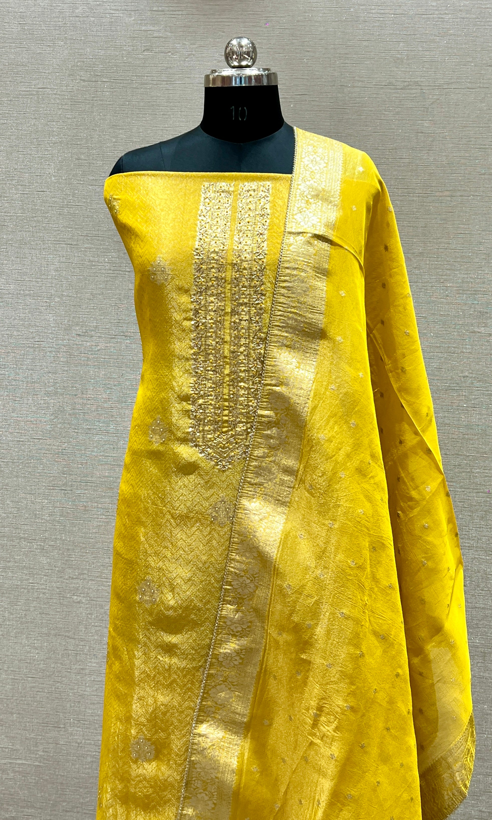 Yellow dress material