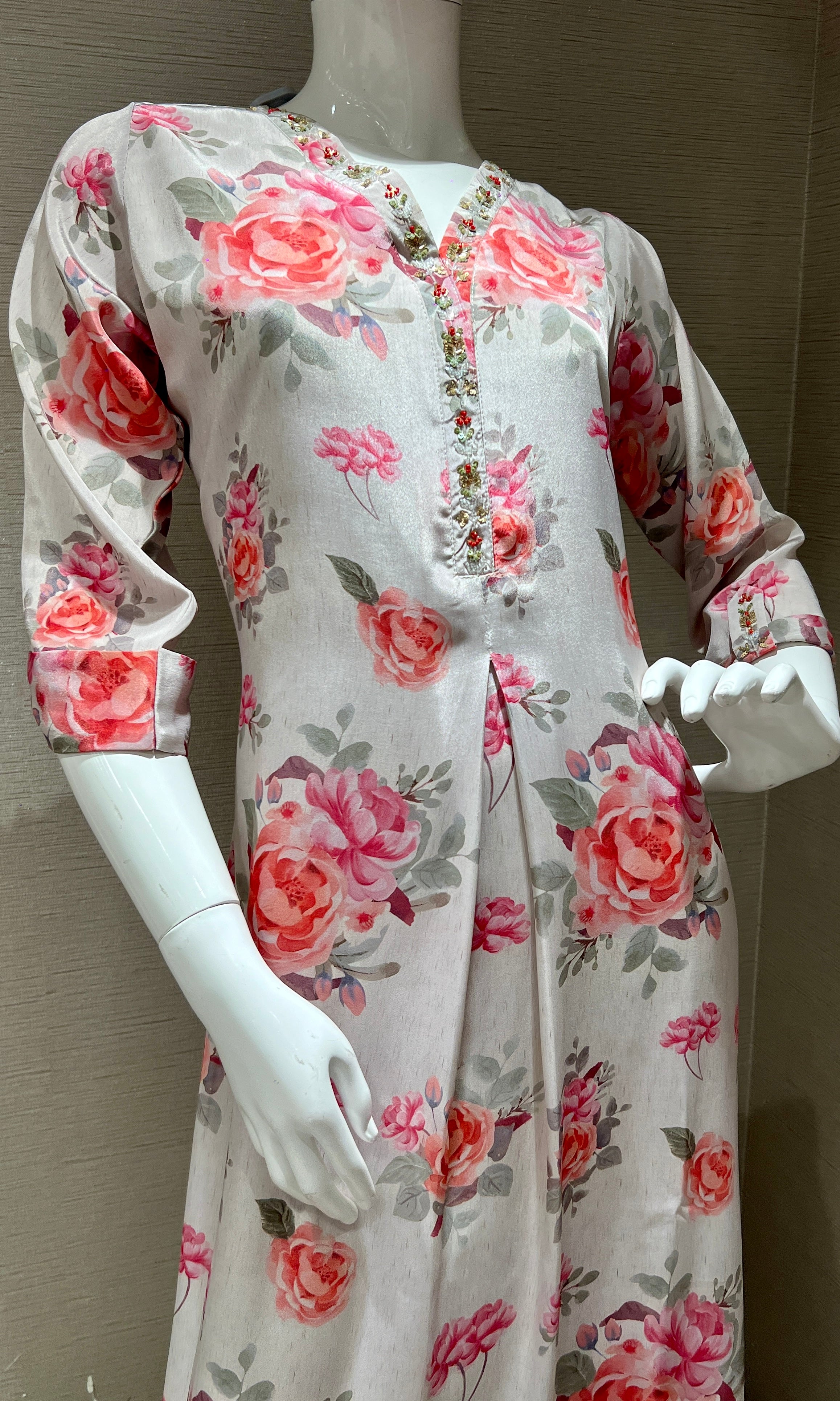 Grey Anarkali top