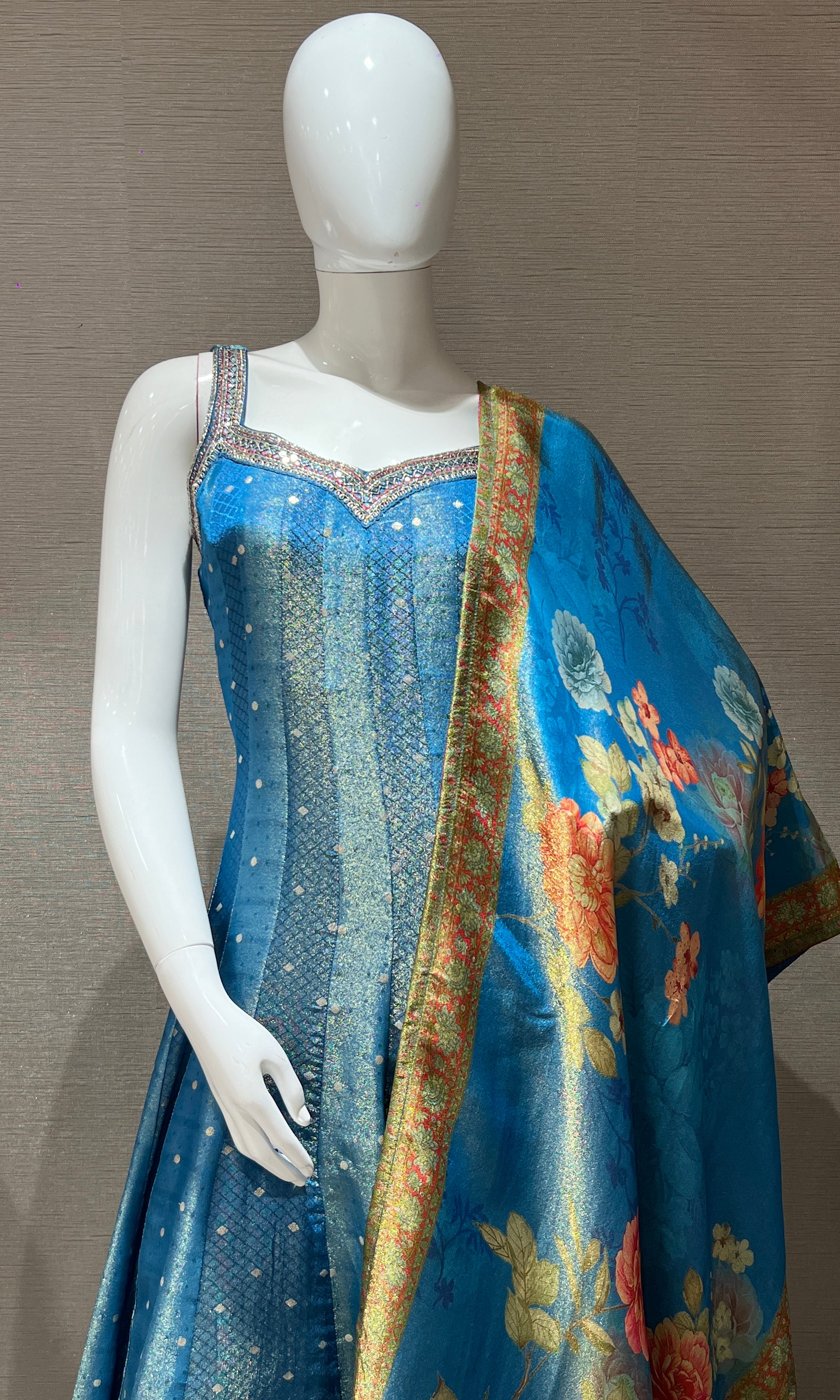 Blue Anarkali
