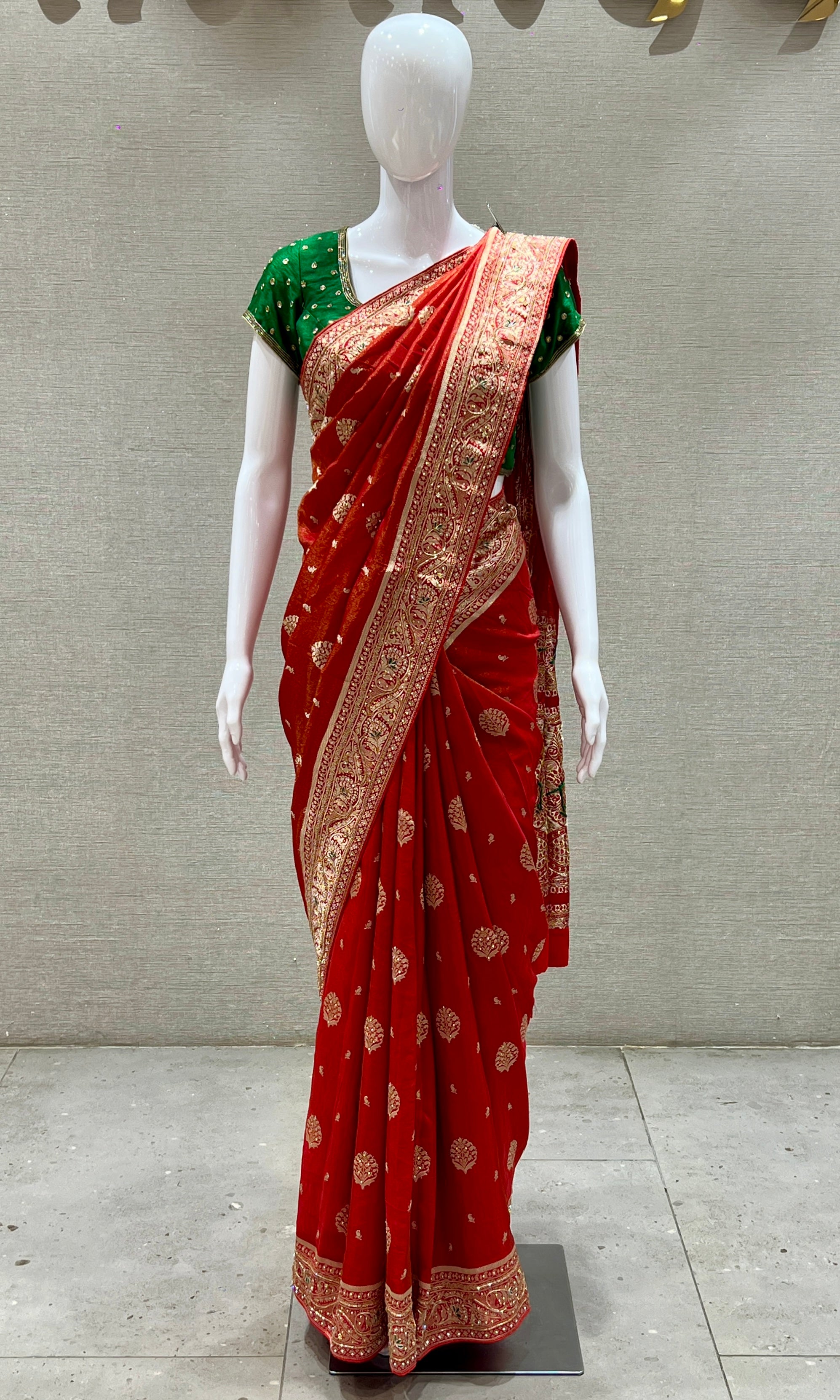 Pink saree