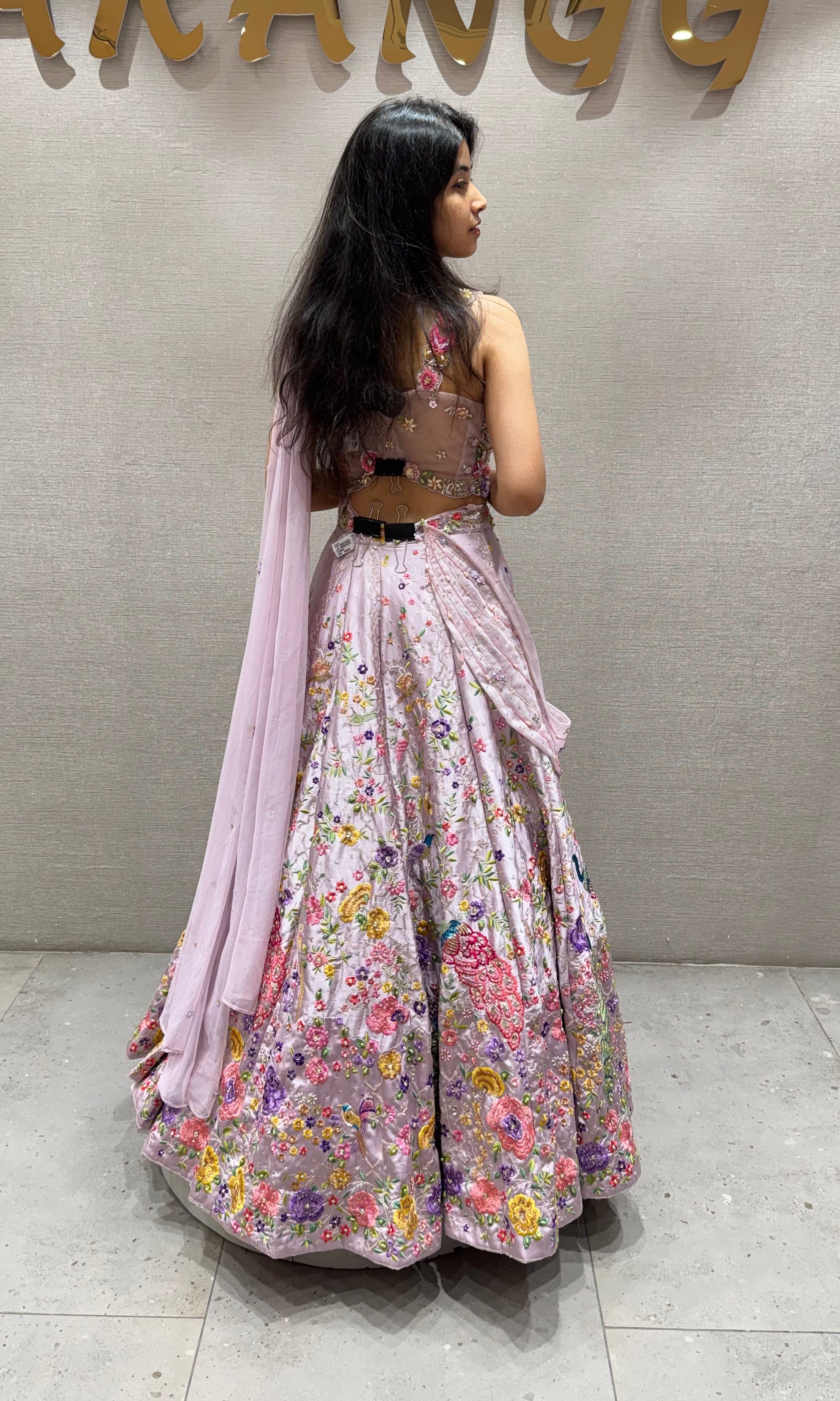 Lavender Floral MULTI COLOUR BRIDAL LEHENGA