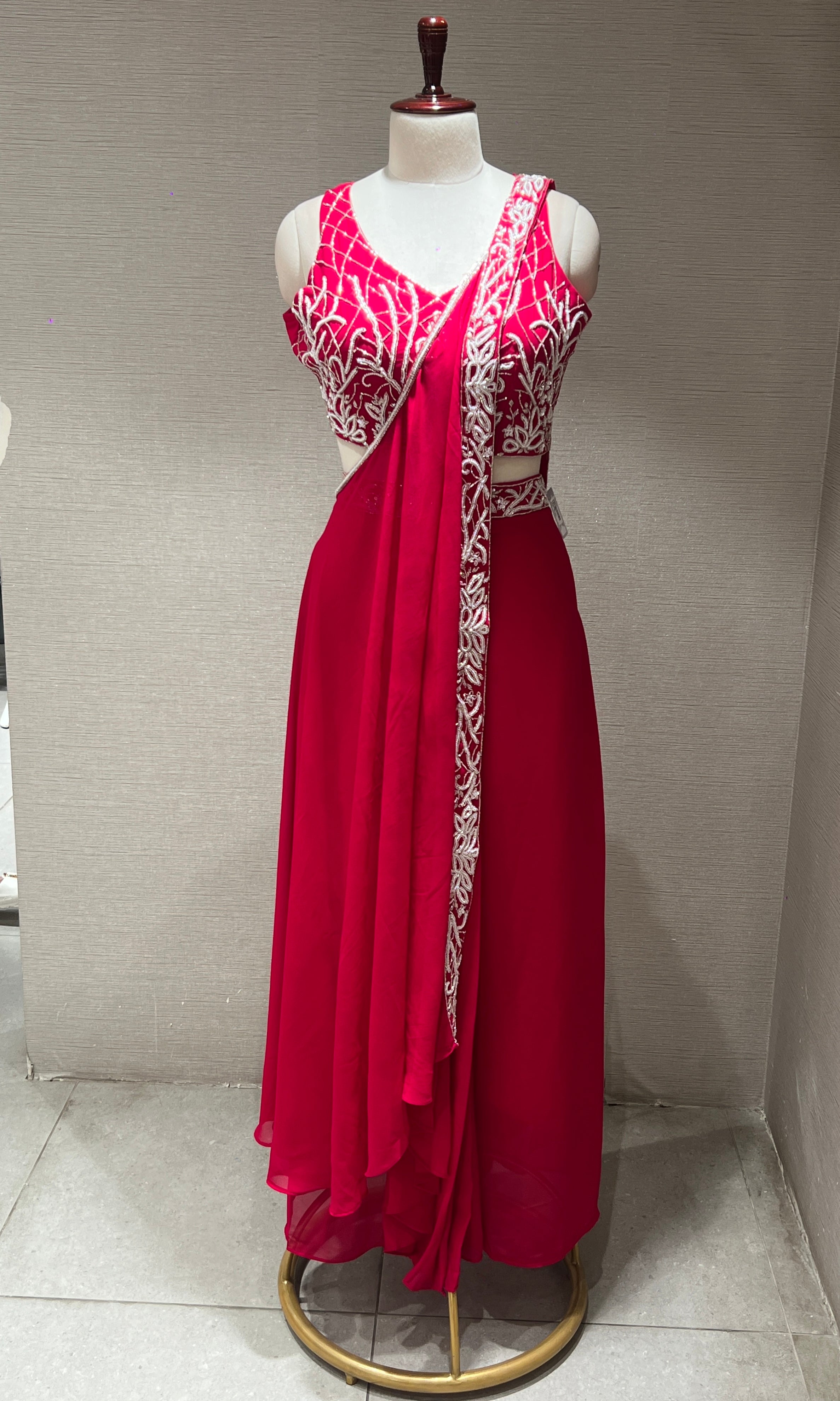 Pink Indo western