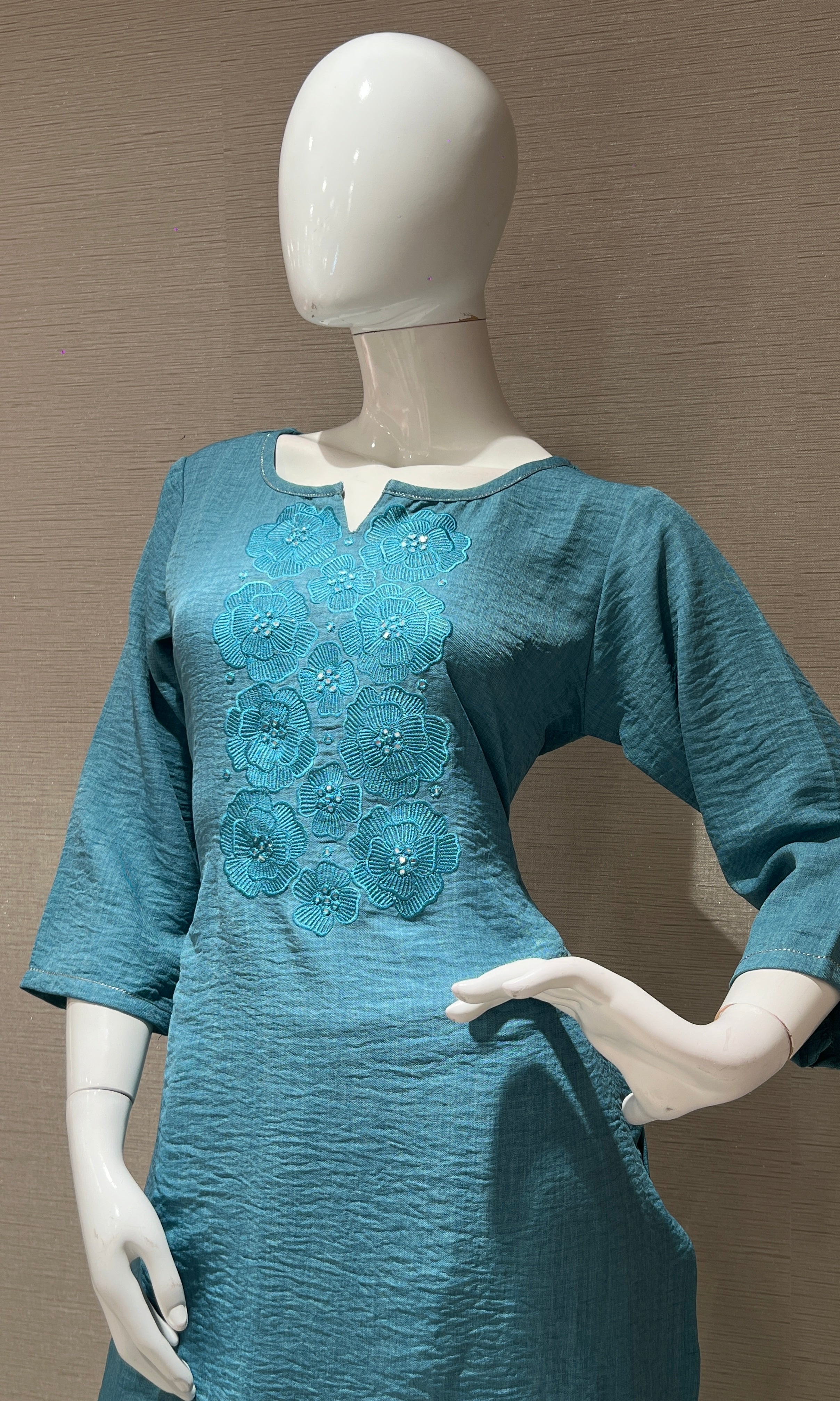 Blue Kurti top with bottom