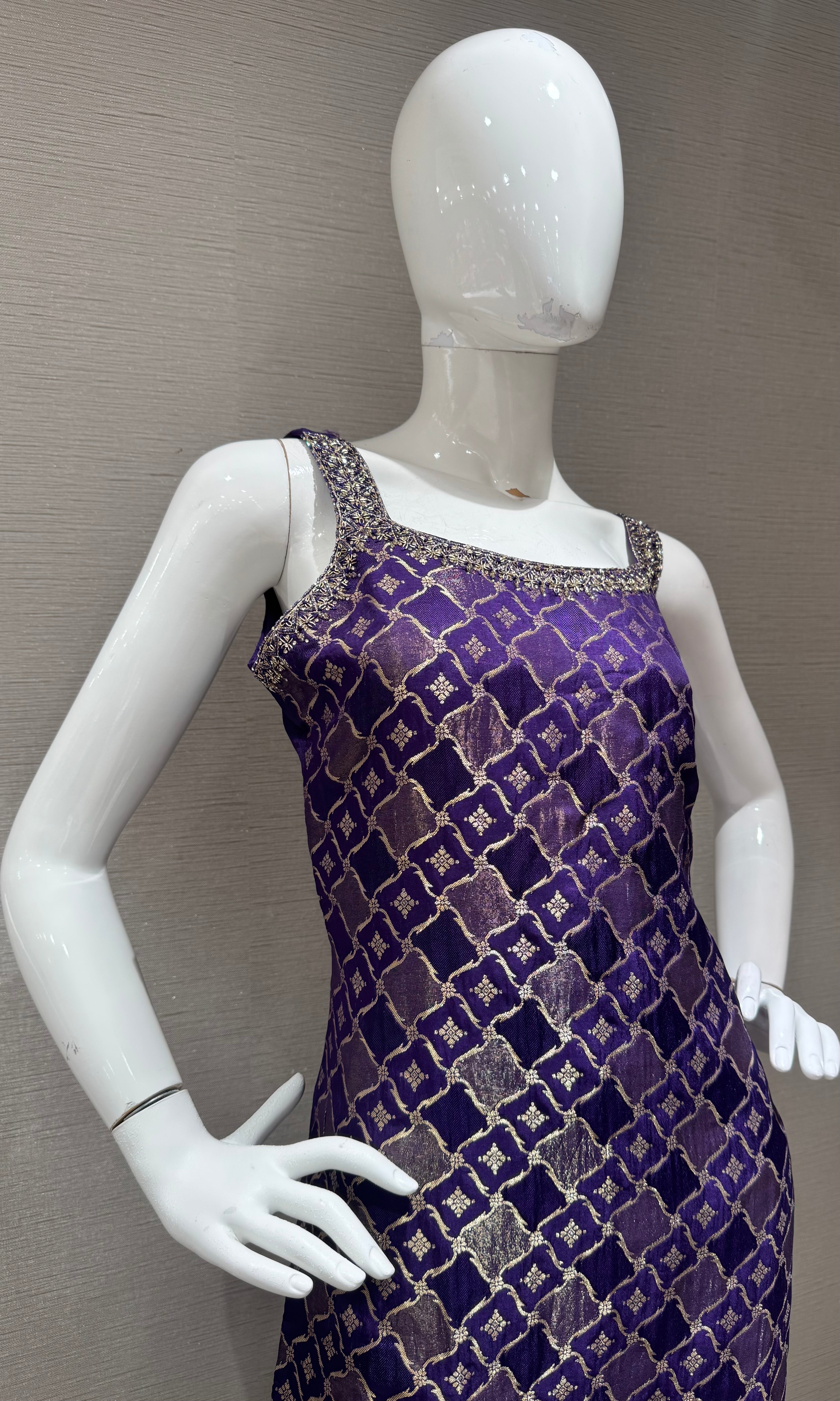 Royal Purple Banarasi Salwar Kurta Set